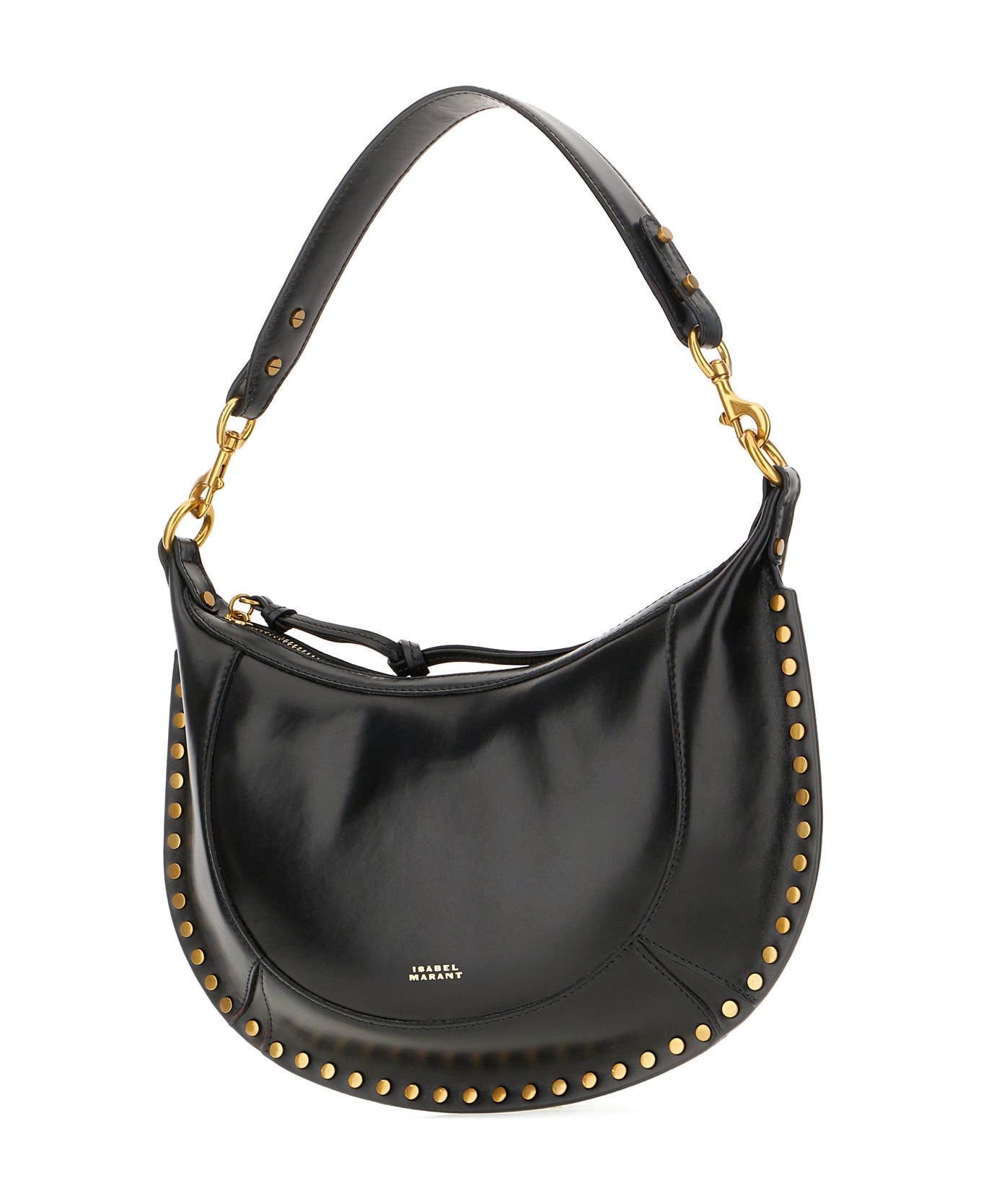 Isabel Marant Black Leather Naoko Shoulder Bag - Black