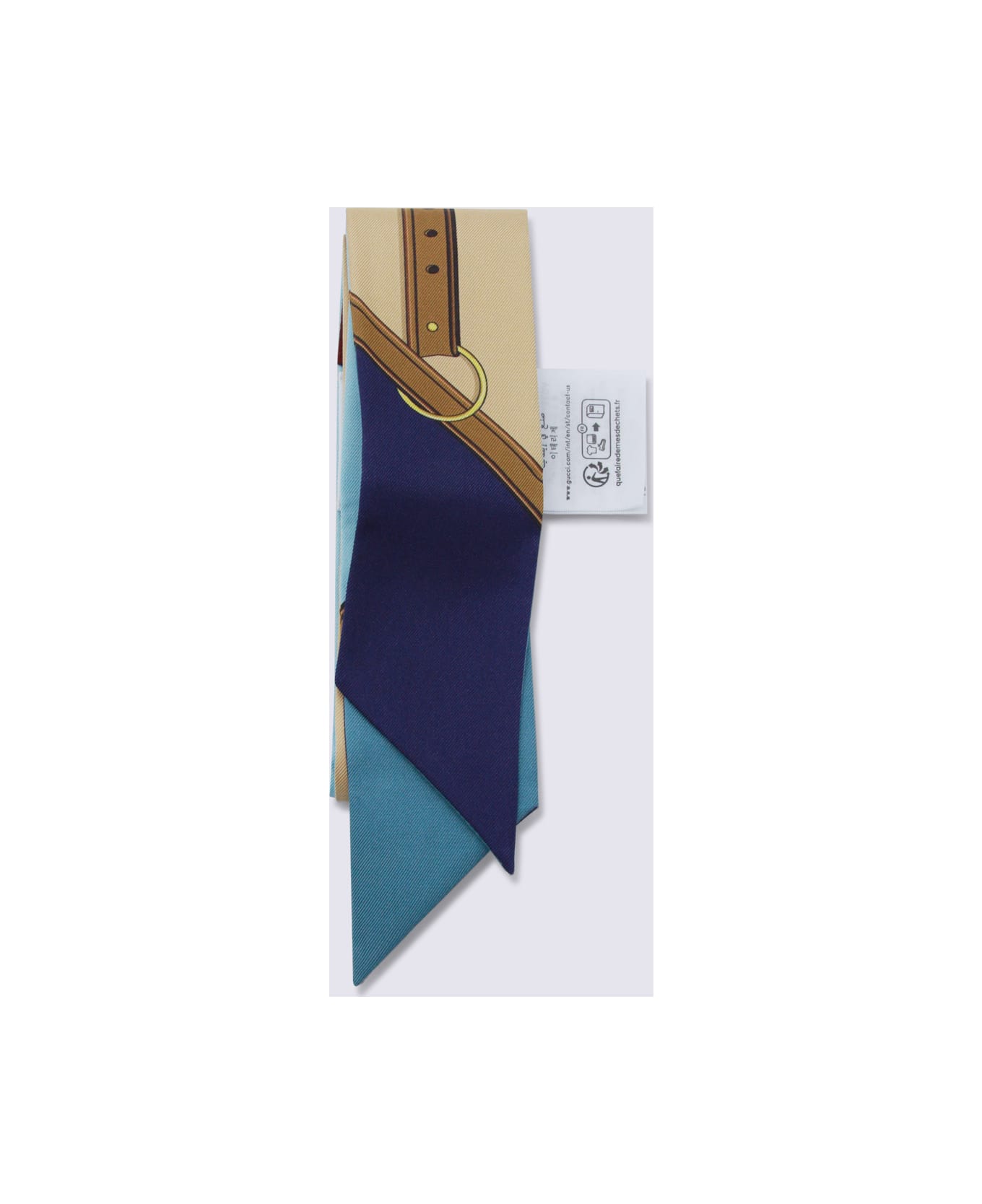 Gucci Blue Silk Scarf - BLUE