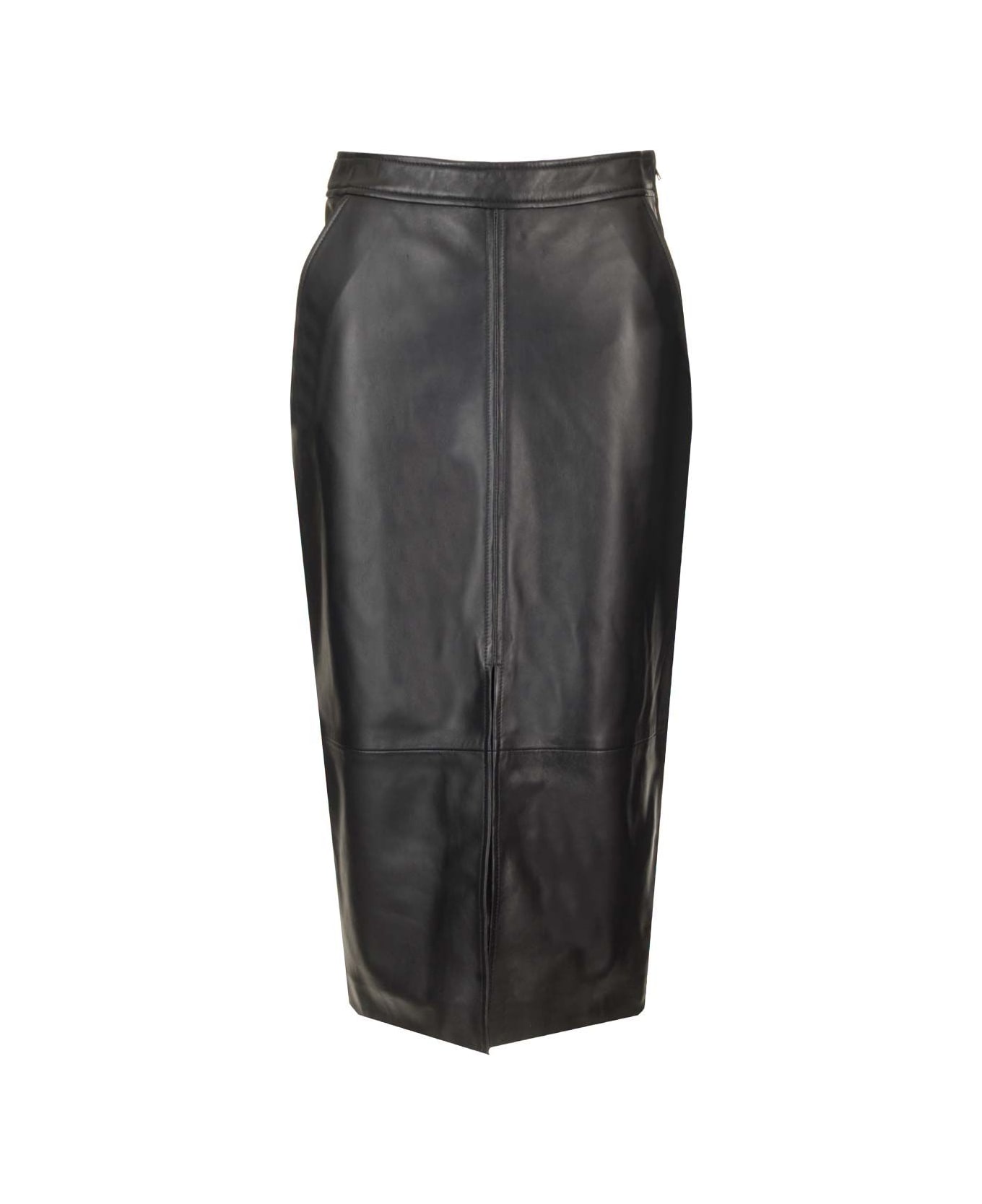 ARMA Leather Pencil Skirt "arkina" - Black