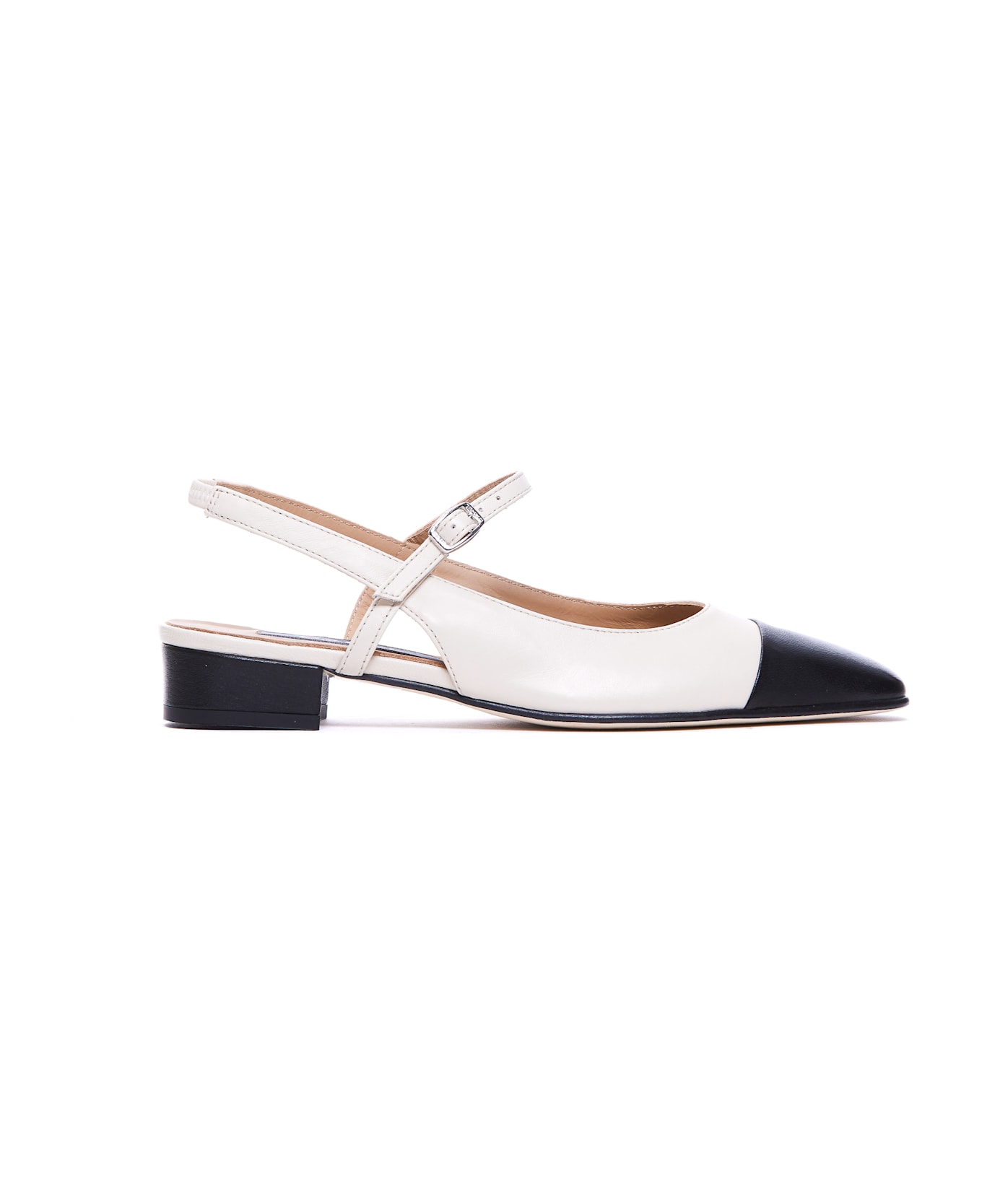 サンダル・ミュール Carel OCEANO SLINGBACK Oceano - Beige and black leather slingback | Carel Paris