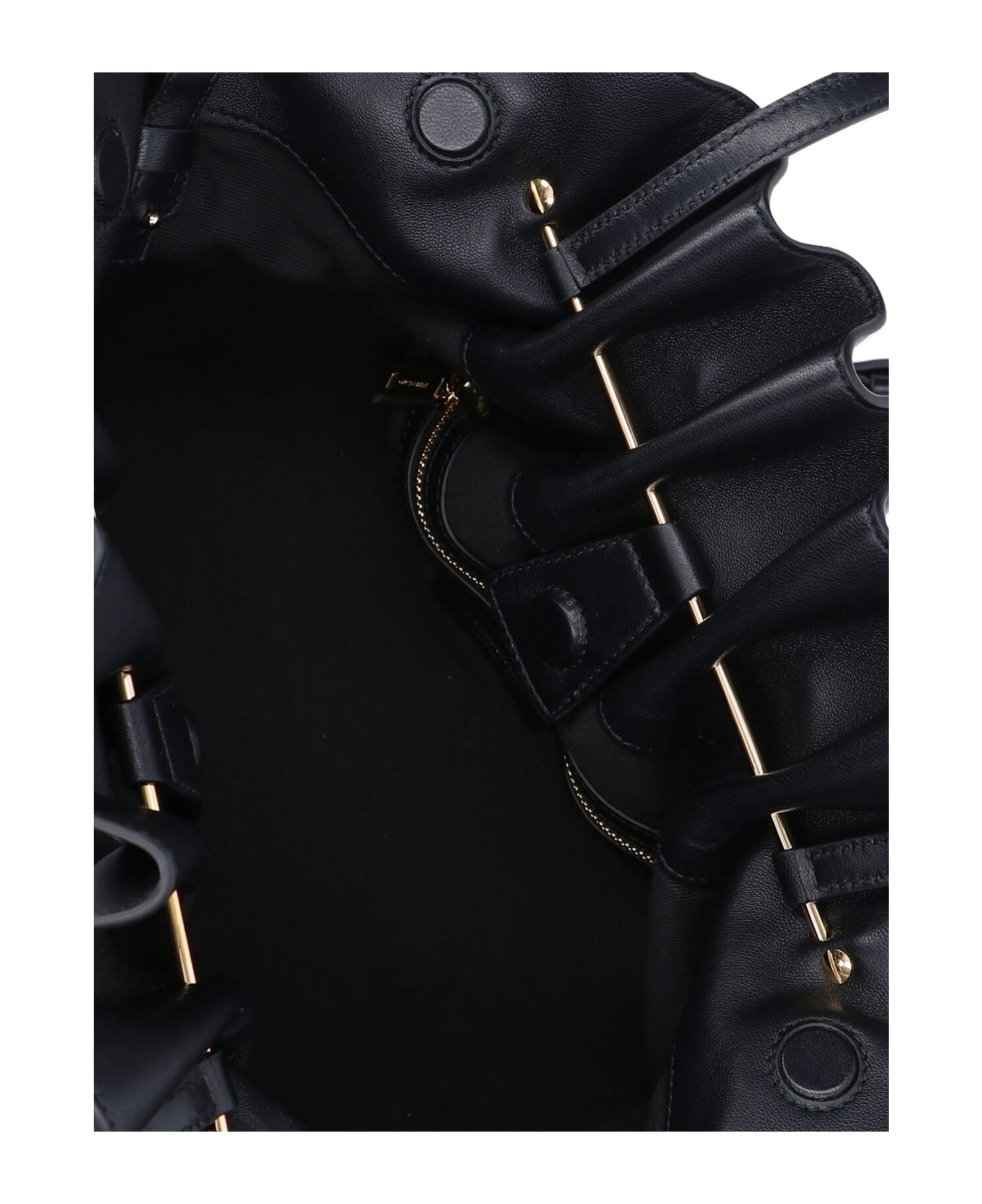Ferragamo Medium Shoulder Bag "piercing" - Black  