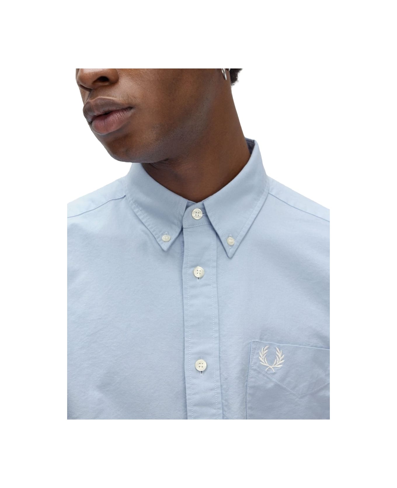 Fred Perry Cotton Oxford Shirt - BABY BLUE