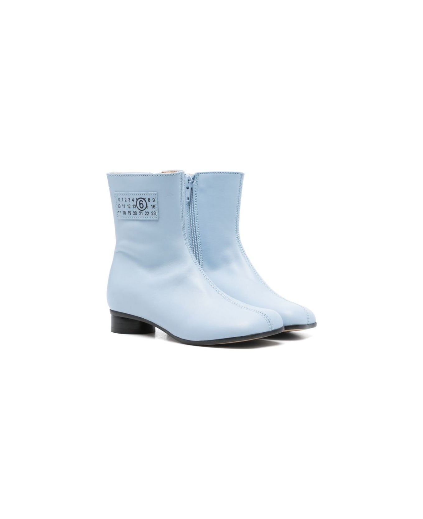 MM6 Maison Margiela Stivale Con Logo - Light blue