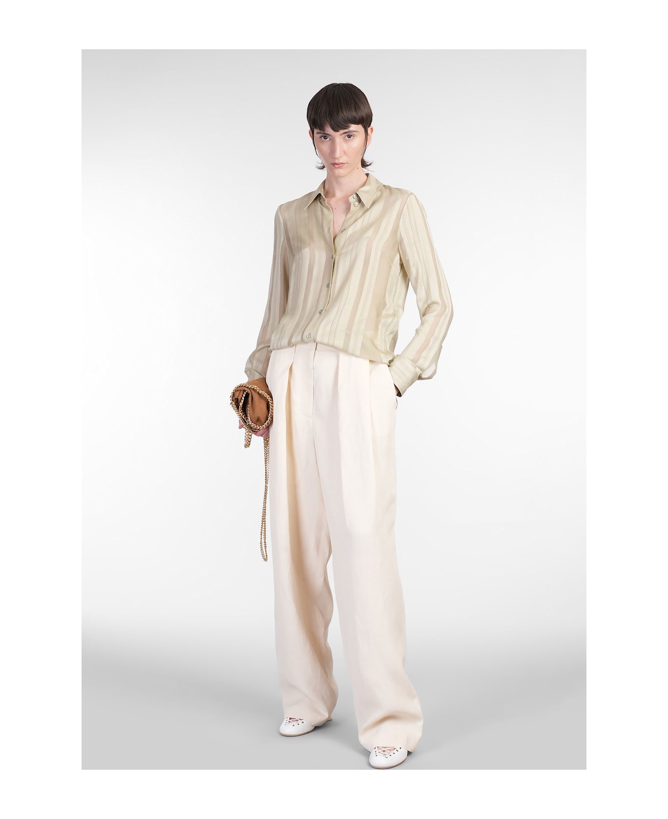 Stella McCartney Shirt In Beige Silk - beige