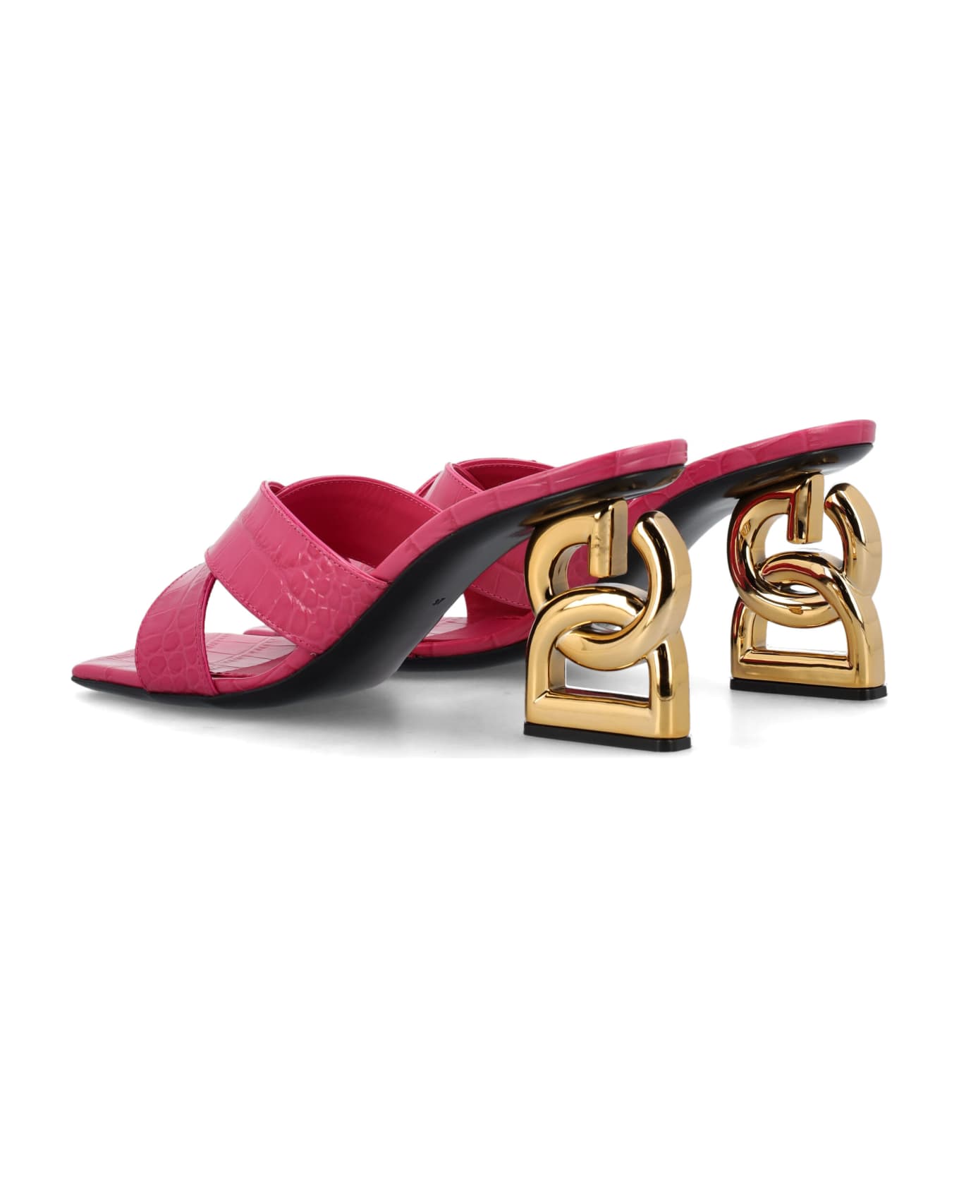 Dolce & Gabbana Crocodile-print Mules - Red