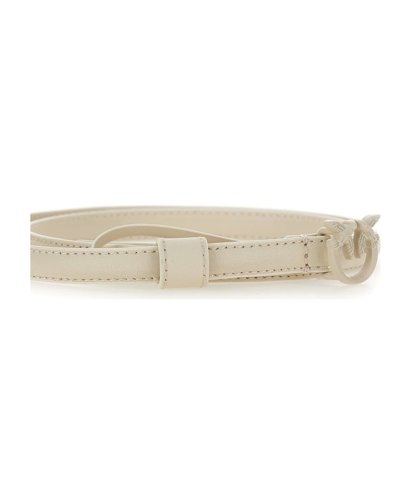 Pinko 'love Berry' Leather Belt - WHITE ベルト