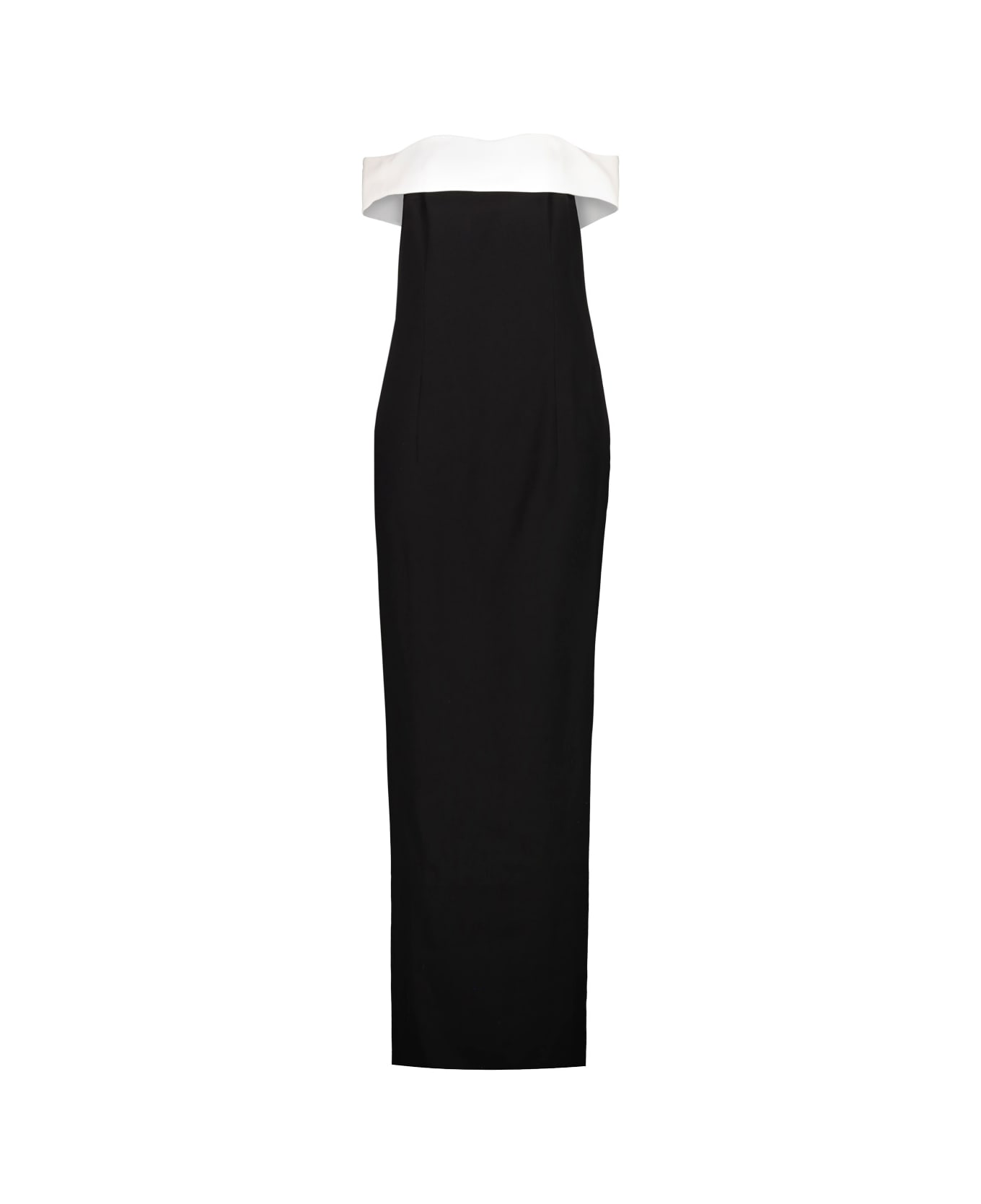 Monot Off Shoulder Column Dress - Black/ White