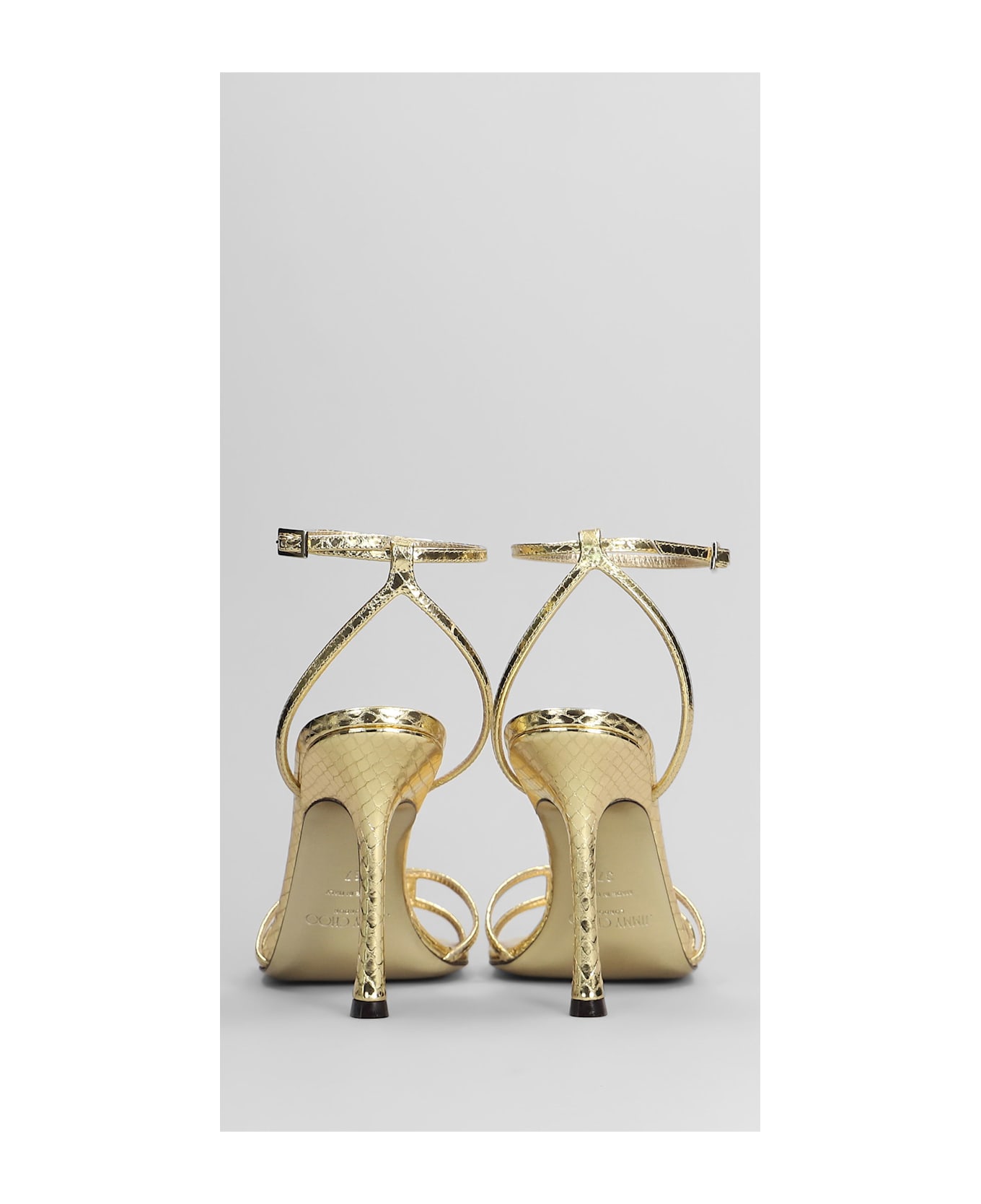 Jimmy Choo 1998 Leo Sandals In Gold Leather - gold