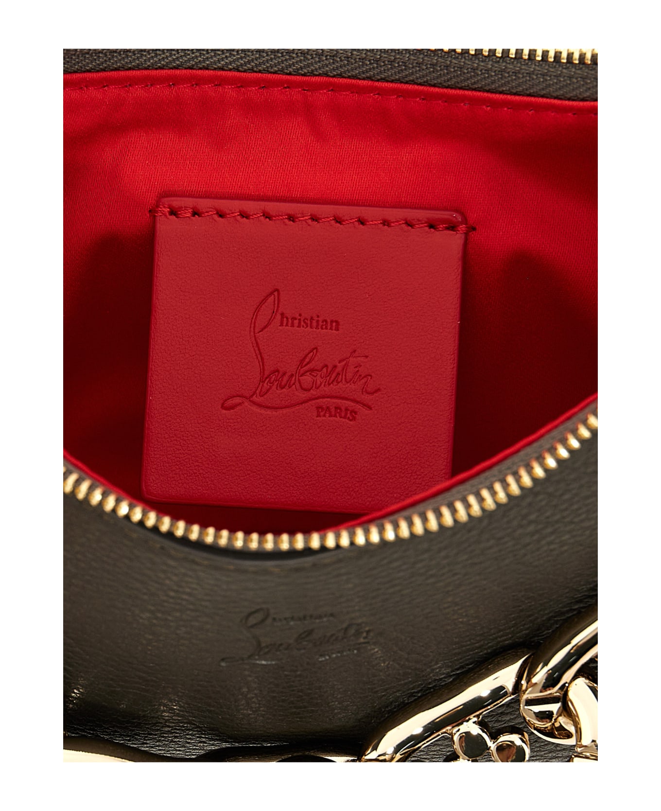 Christian Louboutin 'loubila Chain Mini' Shoulder Bag - Gray