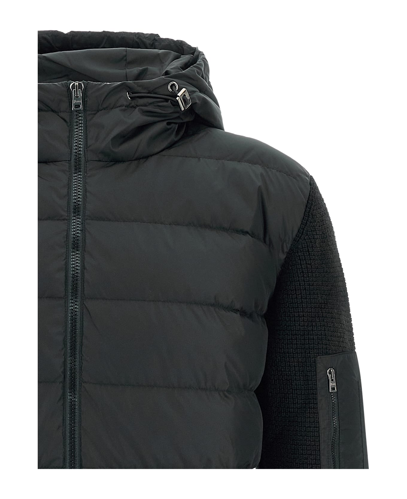 Herno Bi-material Down Jacket - Multicolor