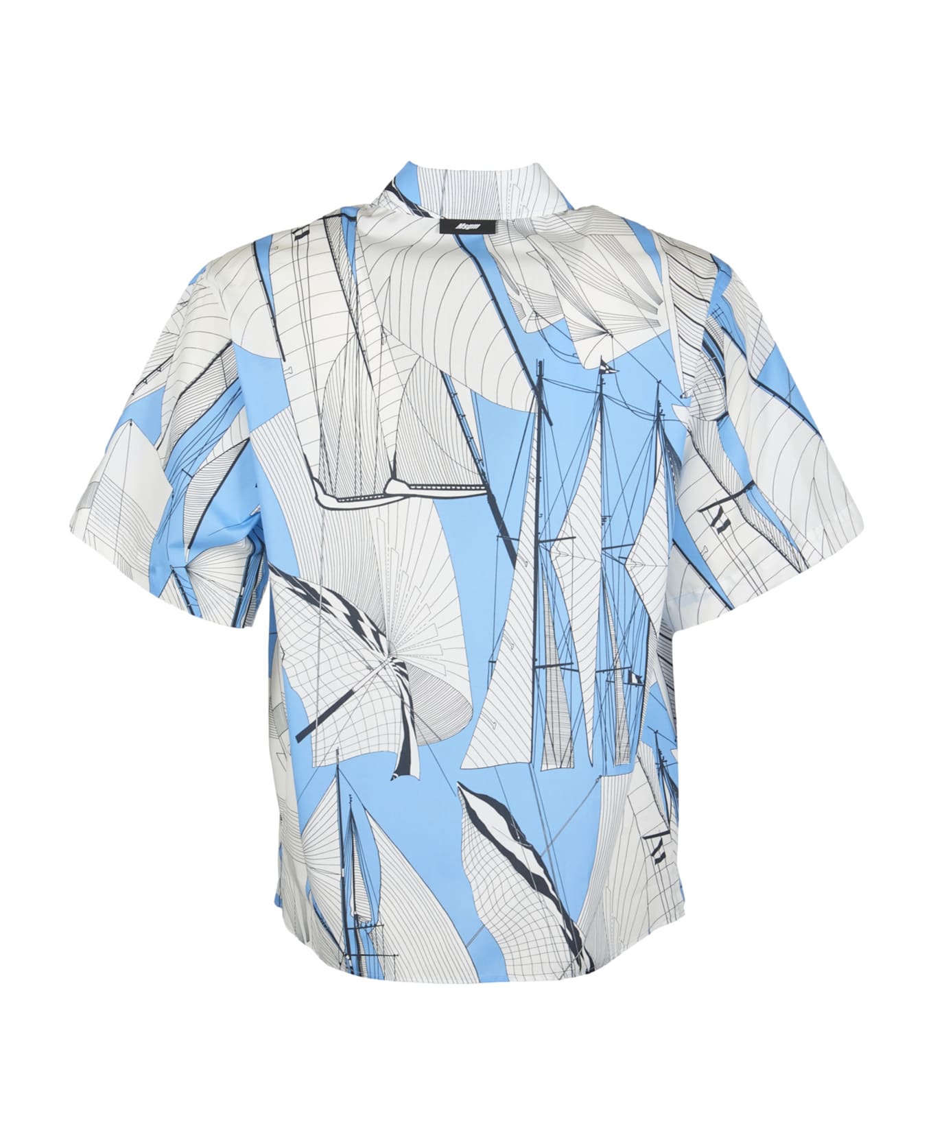 MSGM Printed Buttoned Shirt - Light Blue
