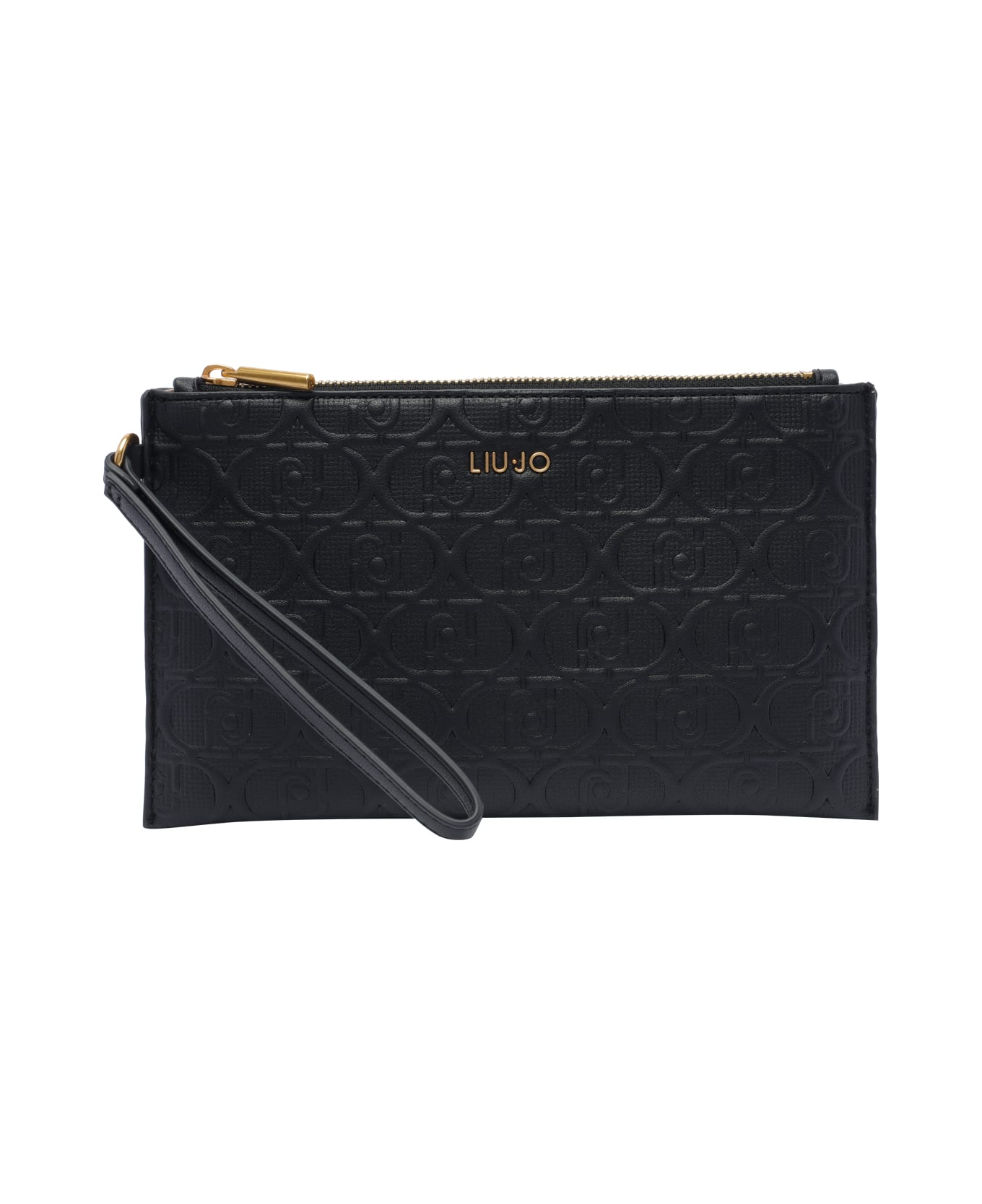 Liu-Jo Logo Zip Wallet - Black