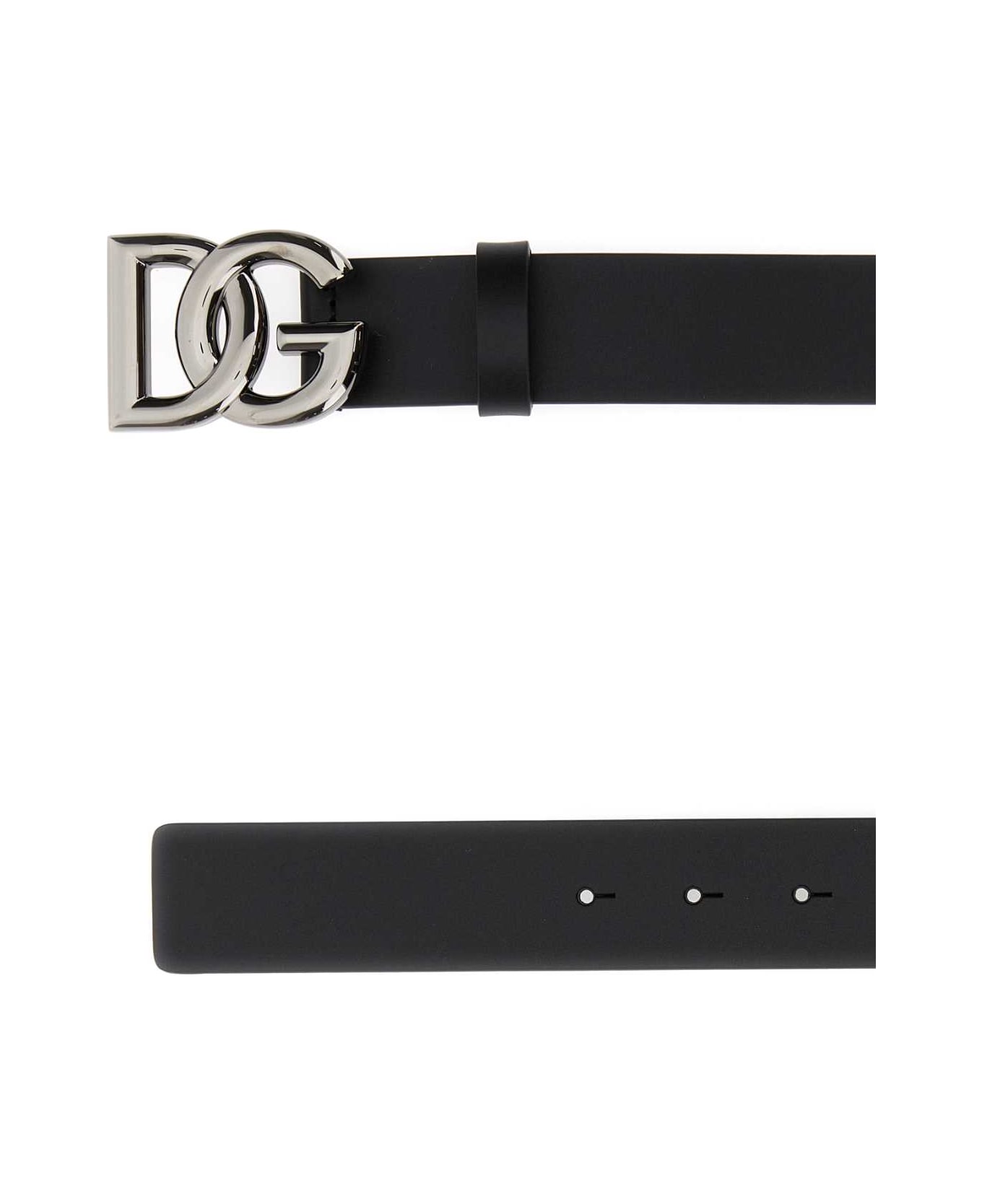 Dolce & Gabbana Black Leather Belt - 8V363 ベルト