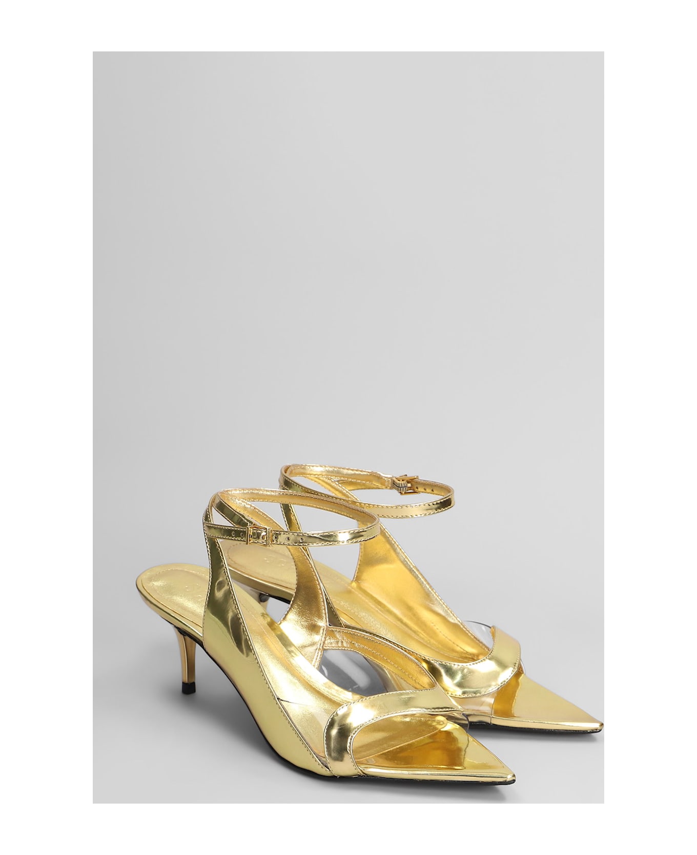 Schutz Sandals In Gold Leather - gold