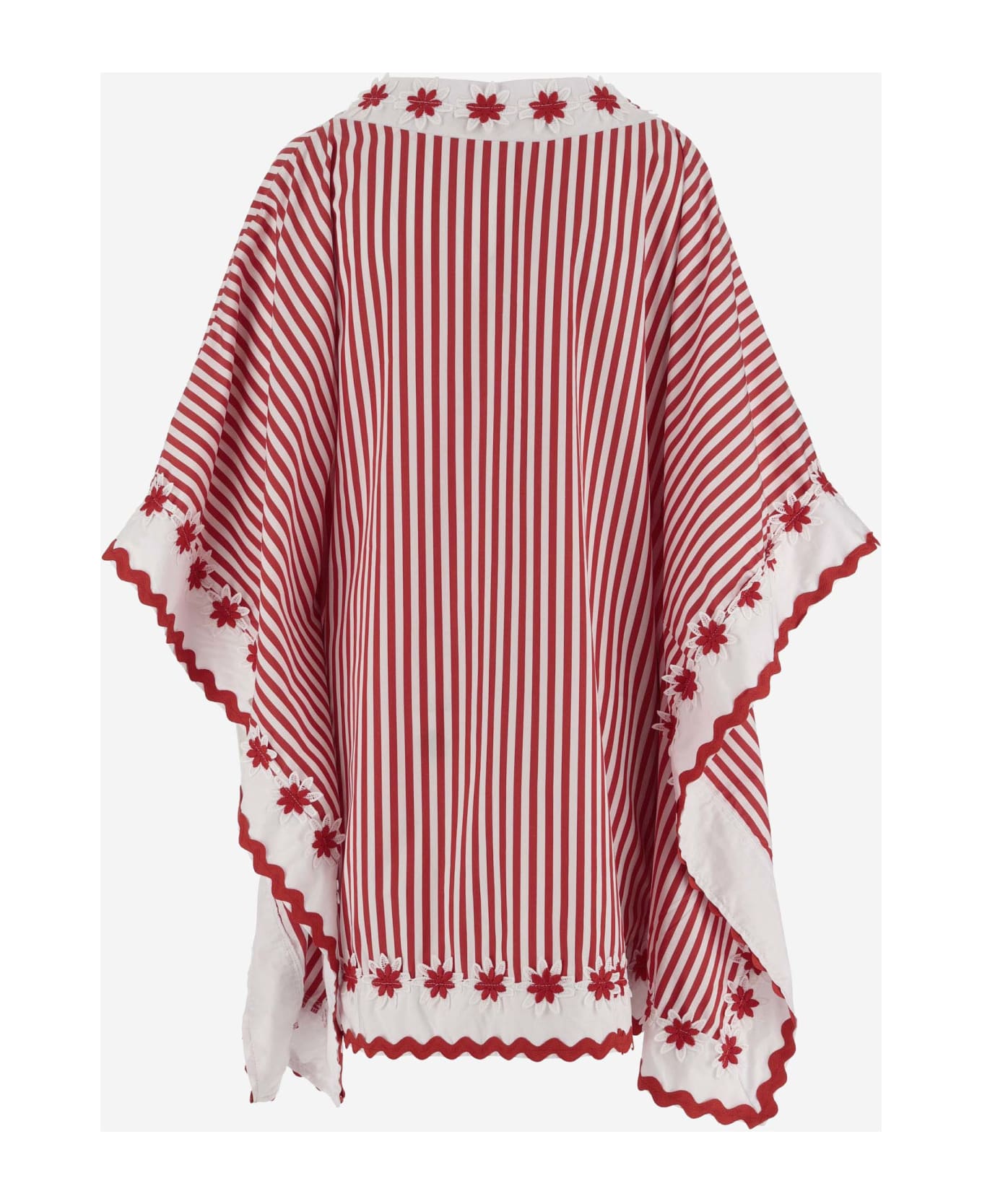 Flora Sardalos Striped Cotton Dress - Red ワンピース＆ドレス