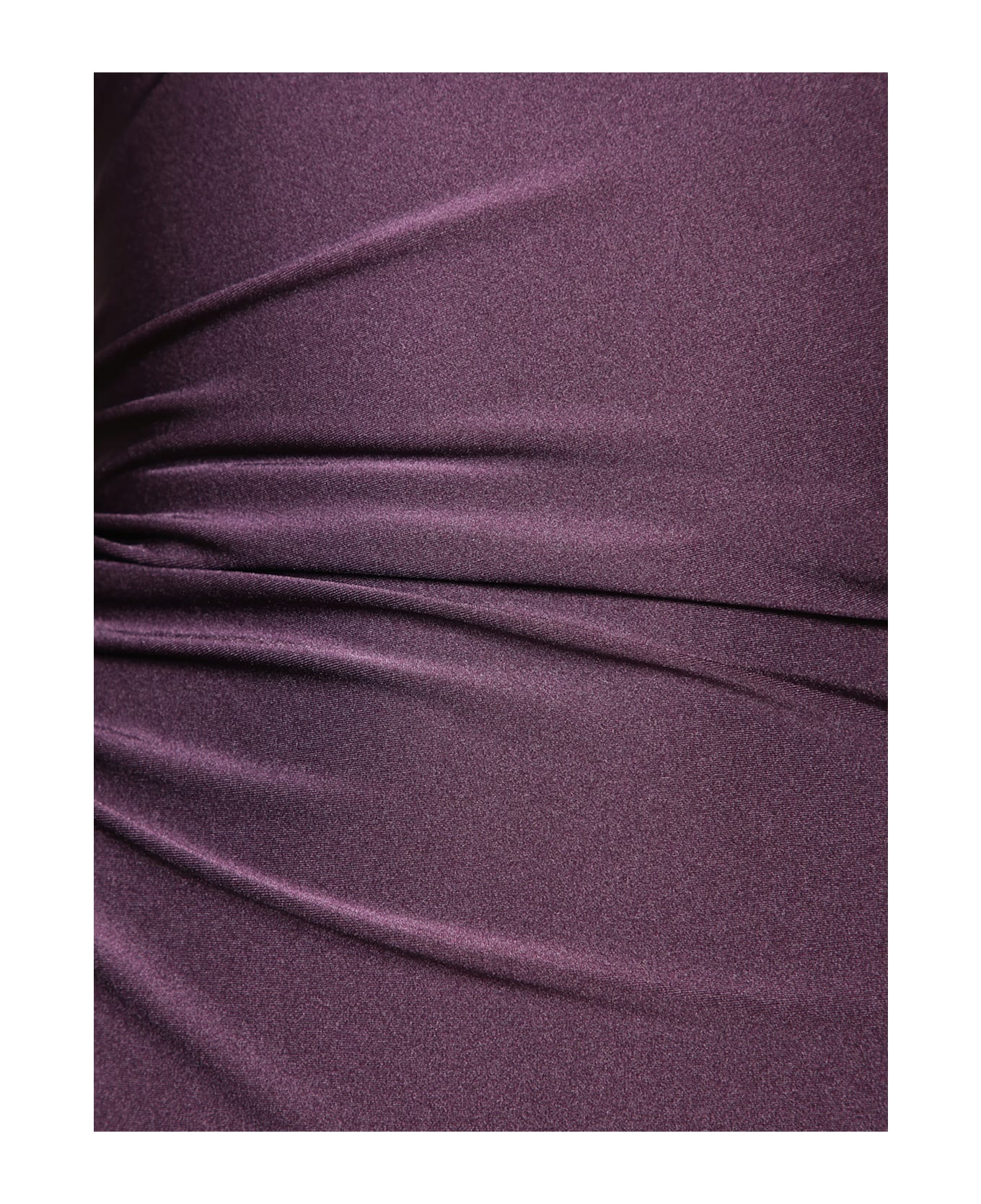 Amen Purple Lycra Jumpsuit With Buckle - Bordeaux