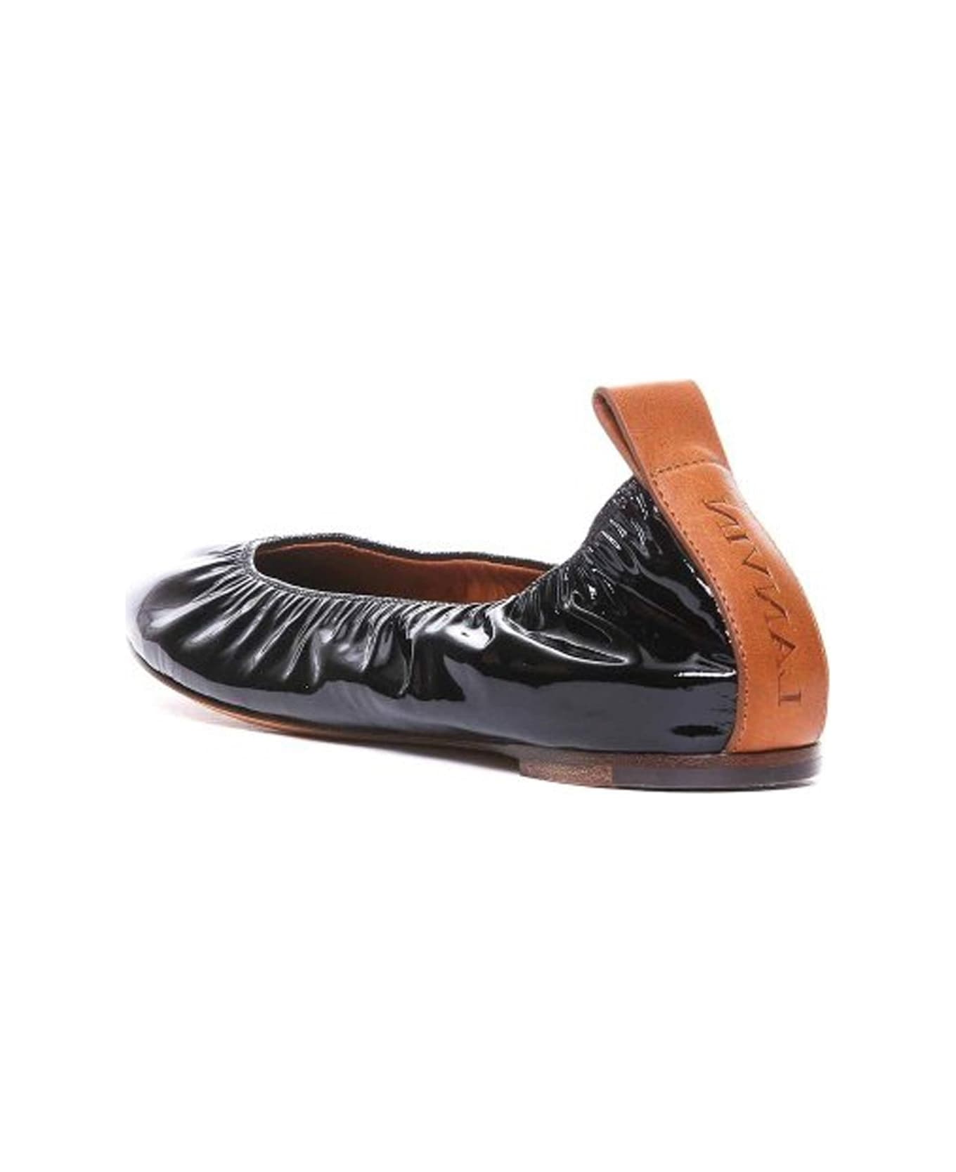 Lanvin Leather Ballerina Flats - Black