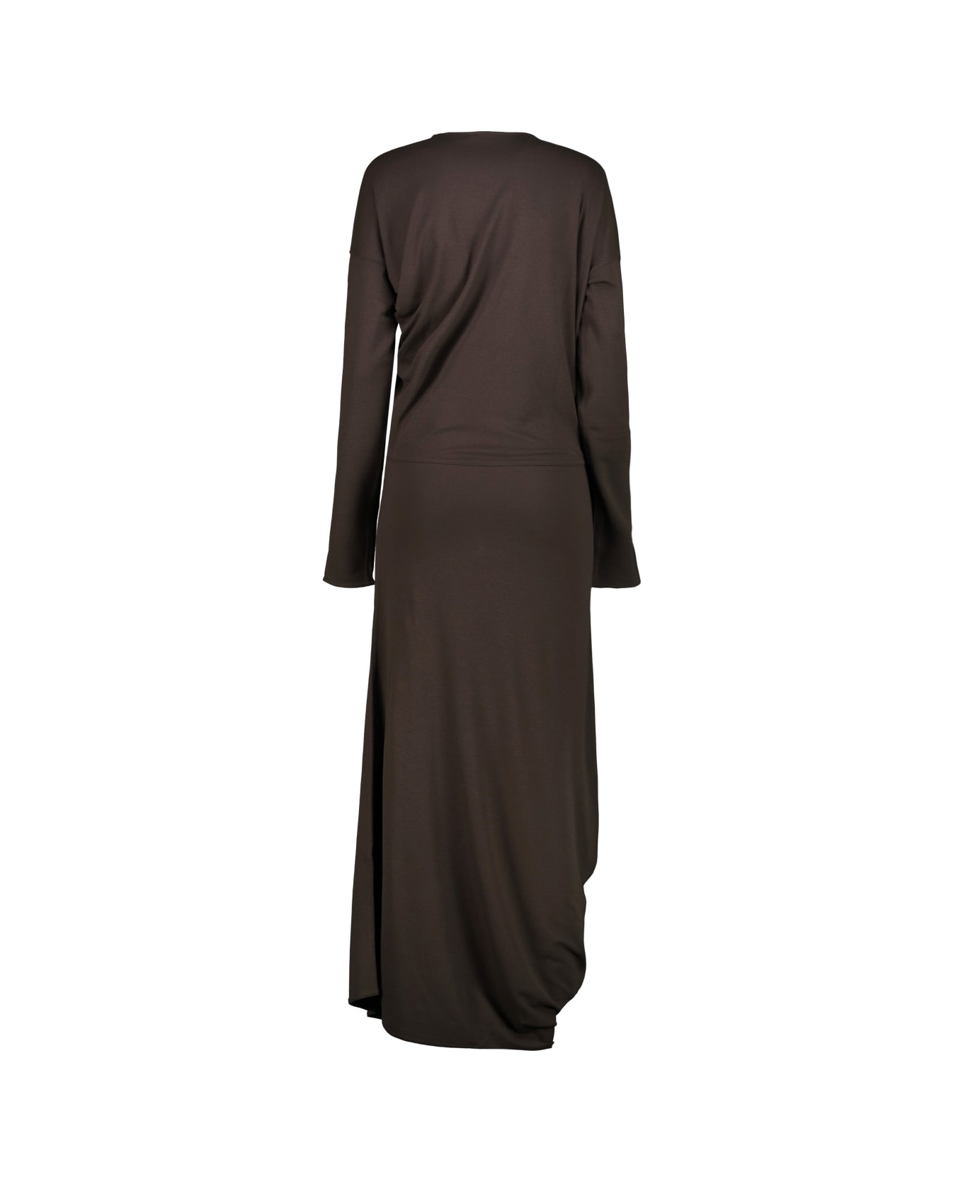 Lemaire Long Sleeve Twisted Dress - Dark Espresso