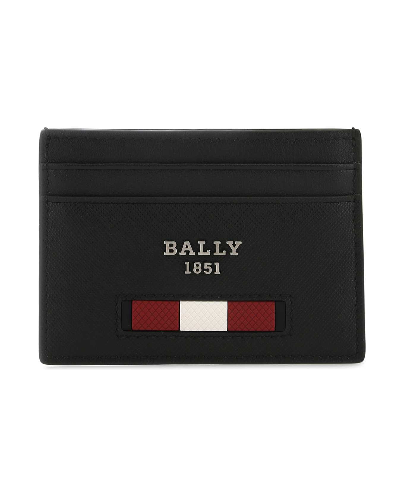 Bally Black Leather Card Holder - Black