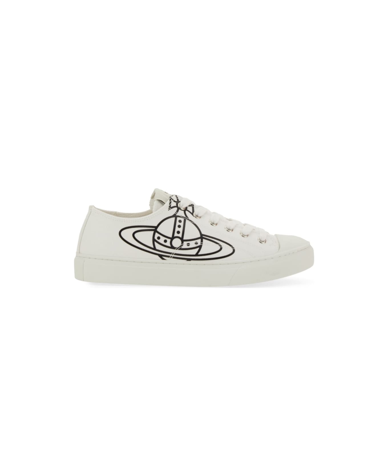 Vivienne Westwood Low Sneaker With Orb Logo - WHITE