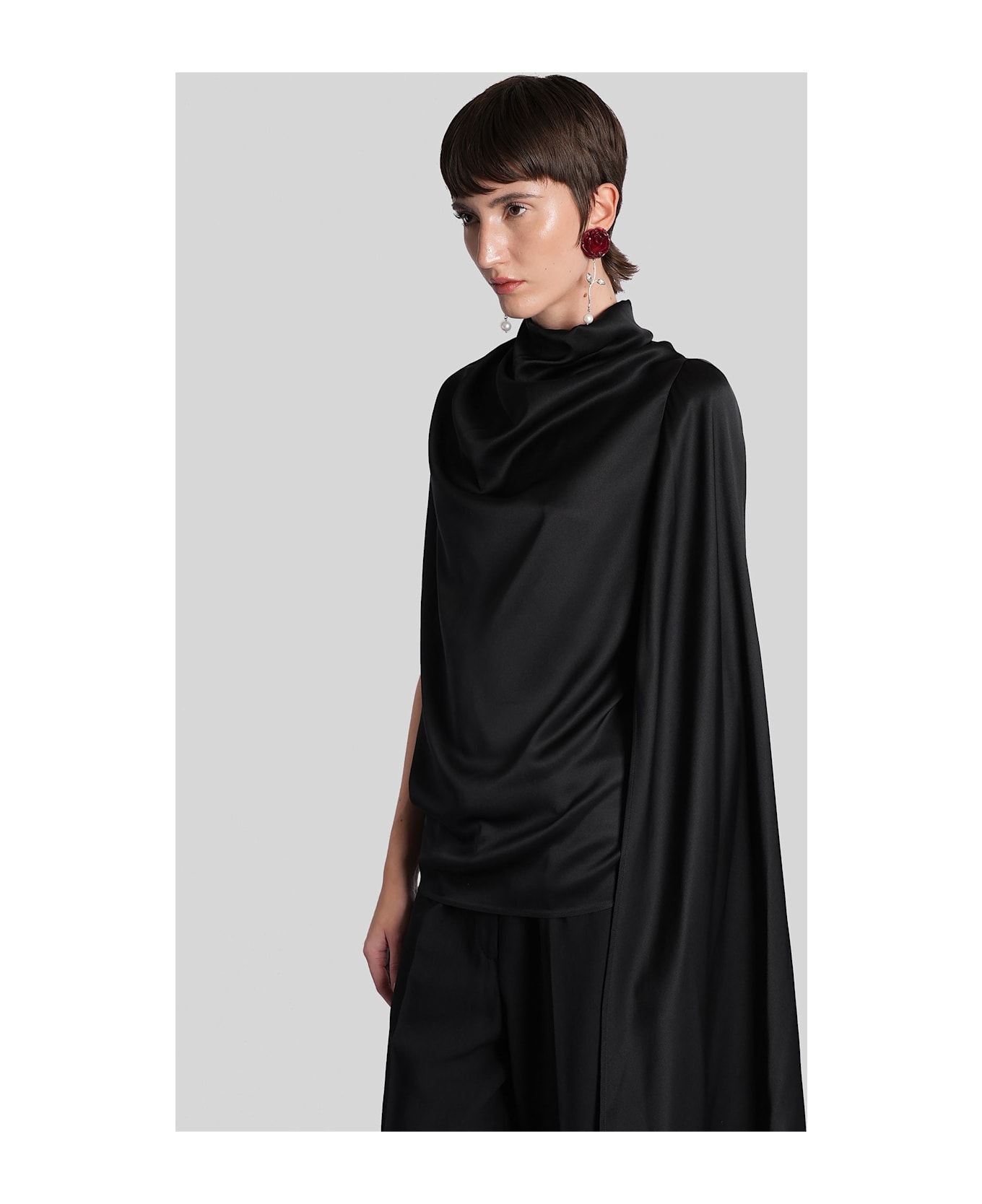 Magda Butrym Blouse 04 Blouse In Black Silk - black