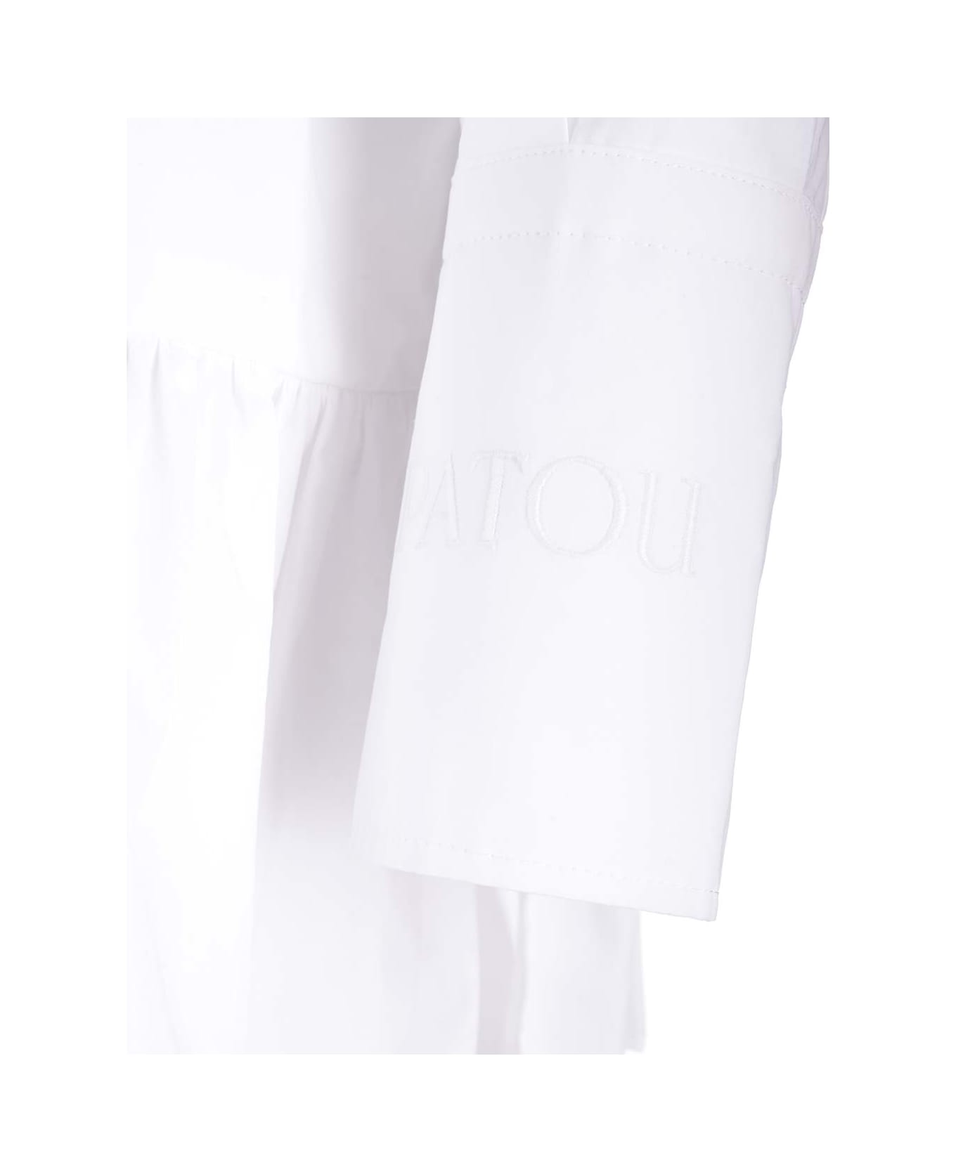 Patou White Poplin Mini Dress - WHITE ワンピース＆ドレス