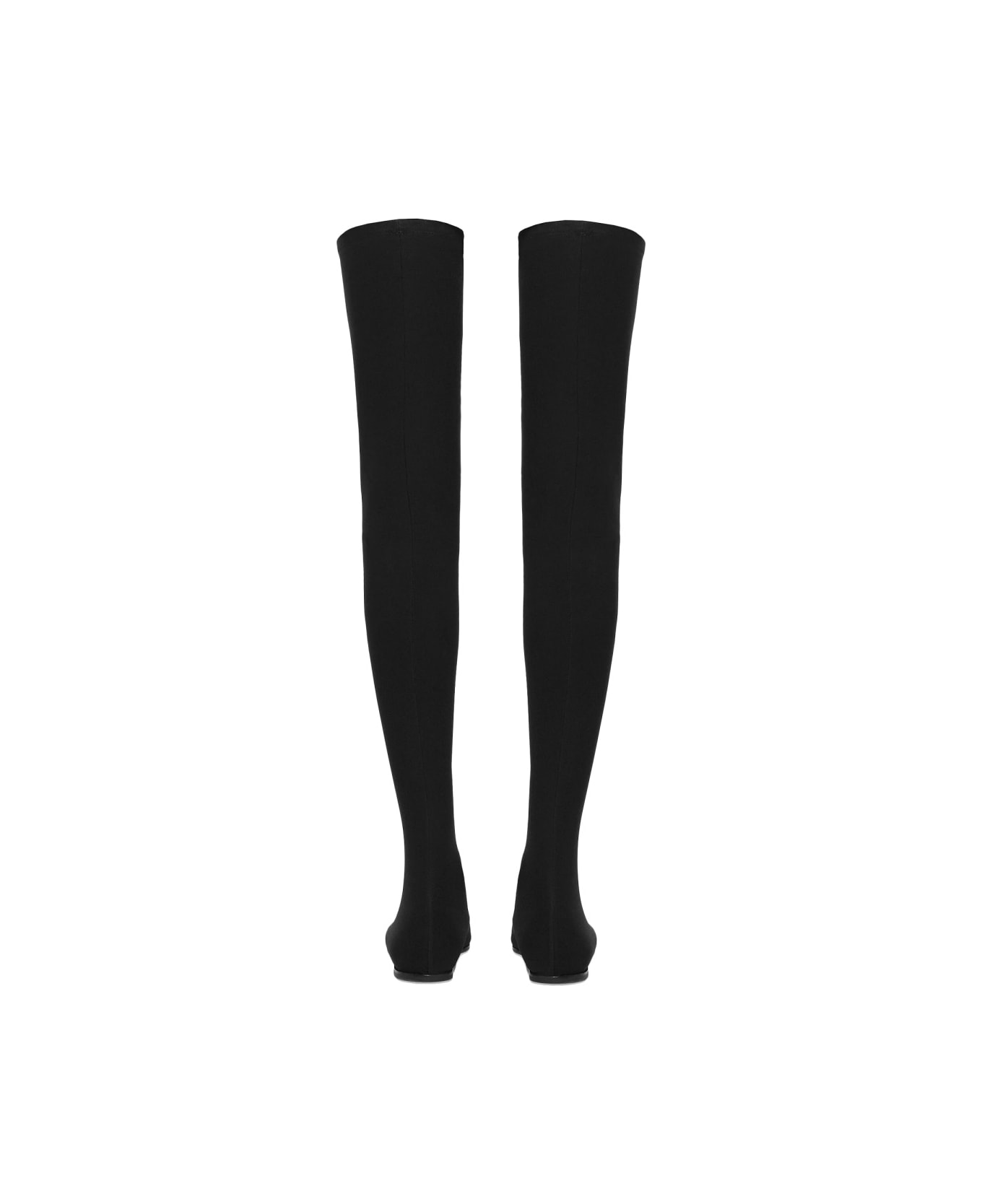 Dolce & Gabbana Stretch Jersey "cuissard" Boot - BLACK