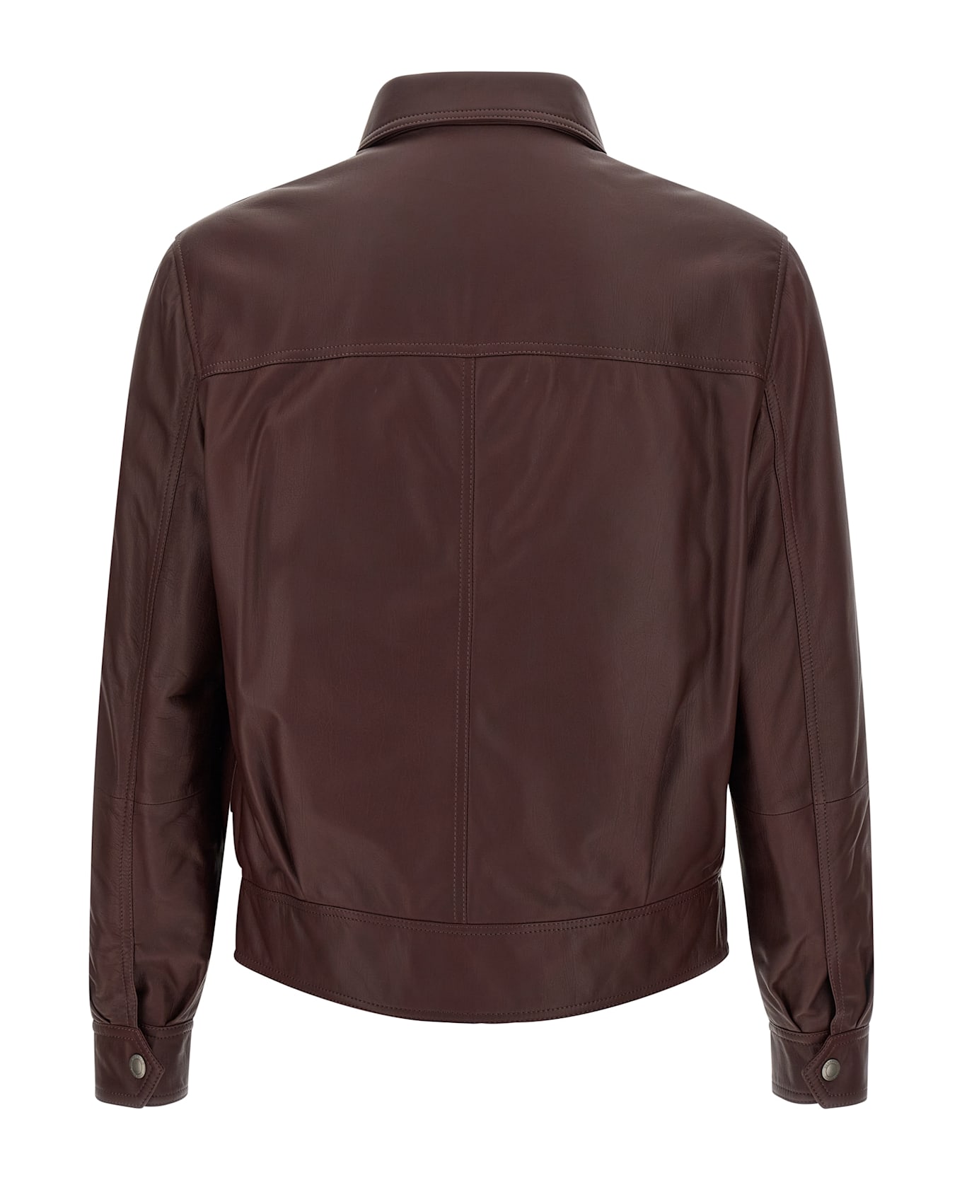Brunello Cucinelli Biker Nappa Texture - BROWN