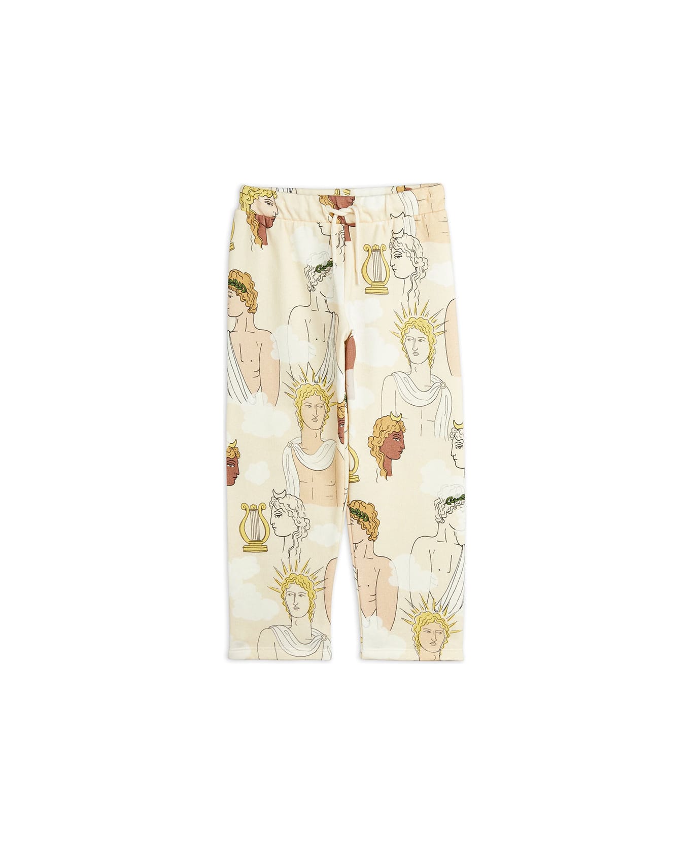 Mini Rodini Ivory Sweatpants For Babykids With Divinities - Ivory