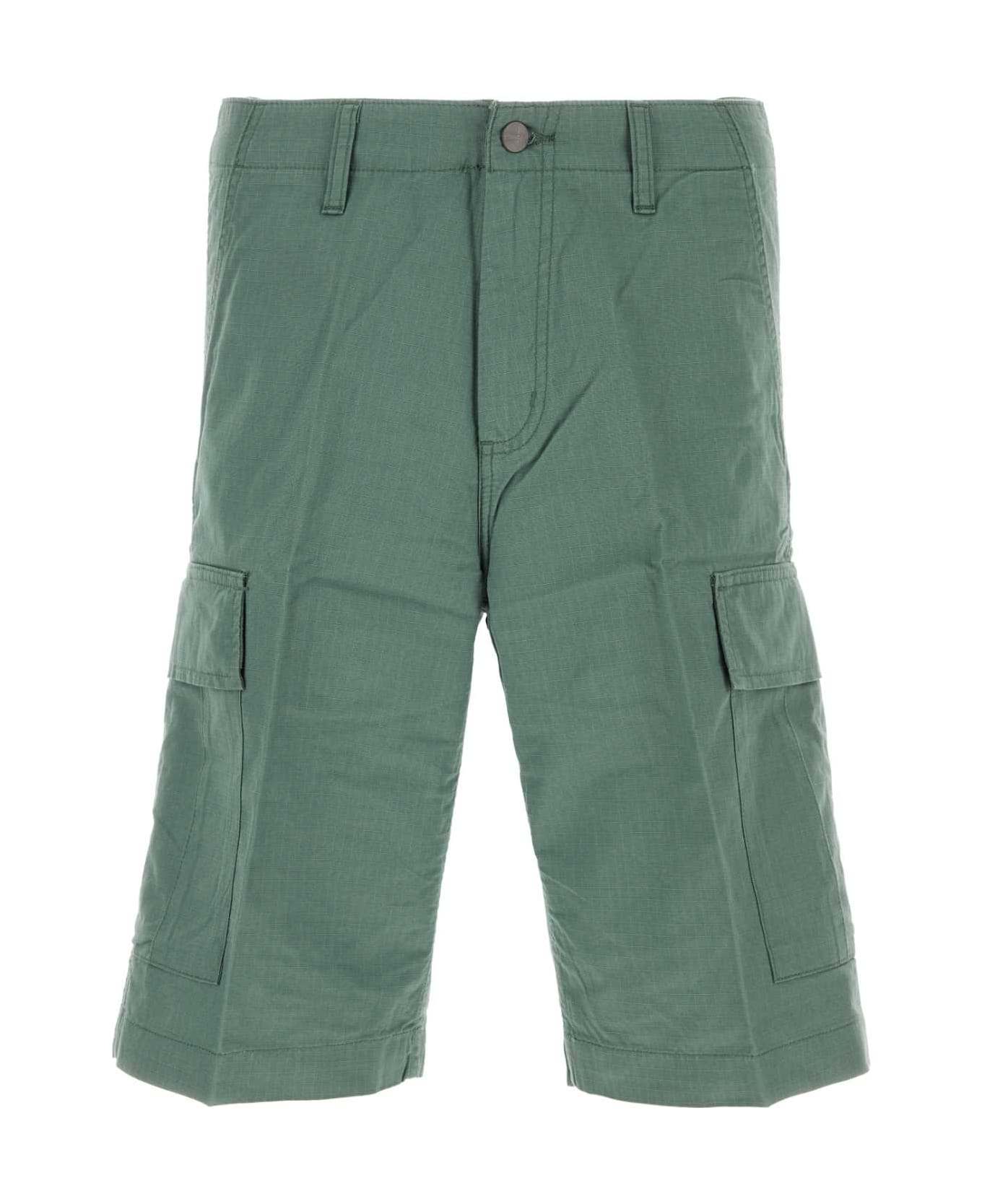 Carhartt Green Cotton Regular Cargo Short - DUCKGREEN