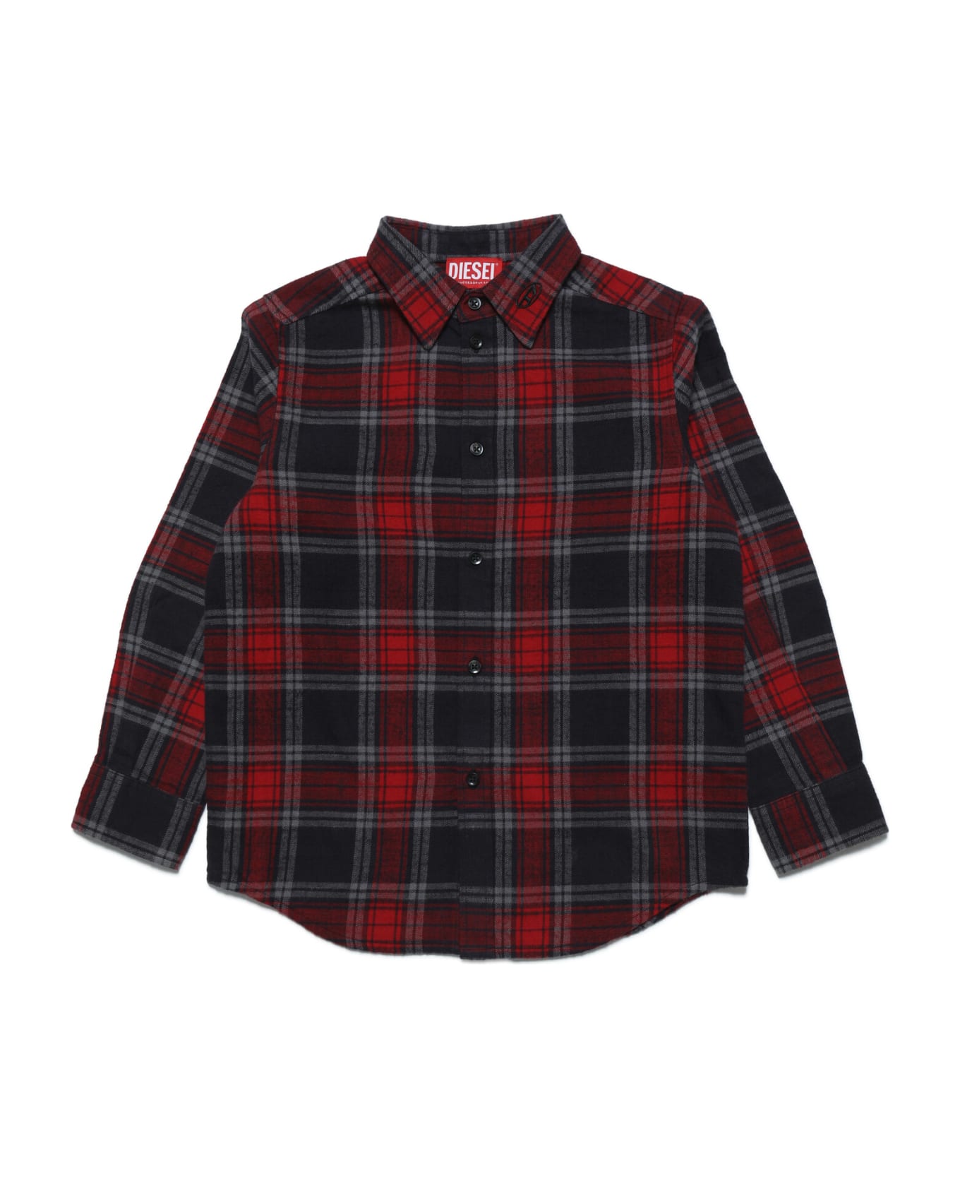 Diesel Cumbe Shirt Plaid Flannel Shirt - Rosso