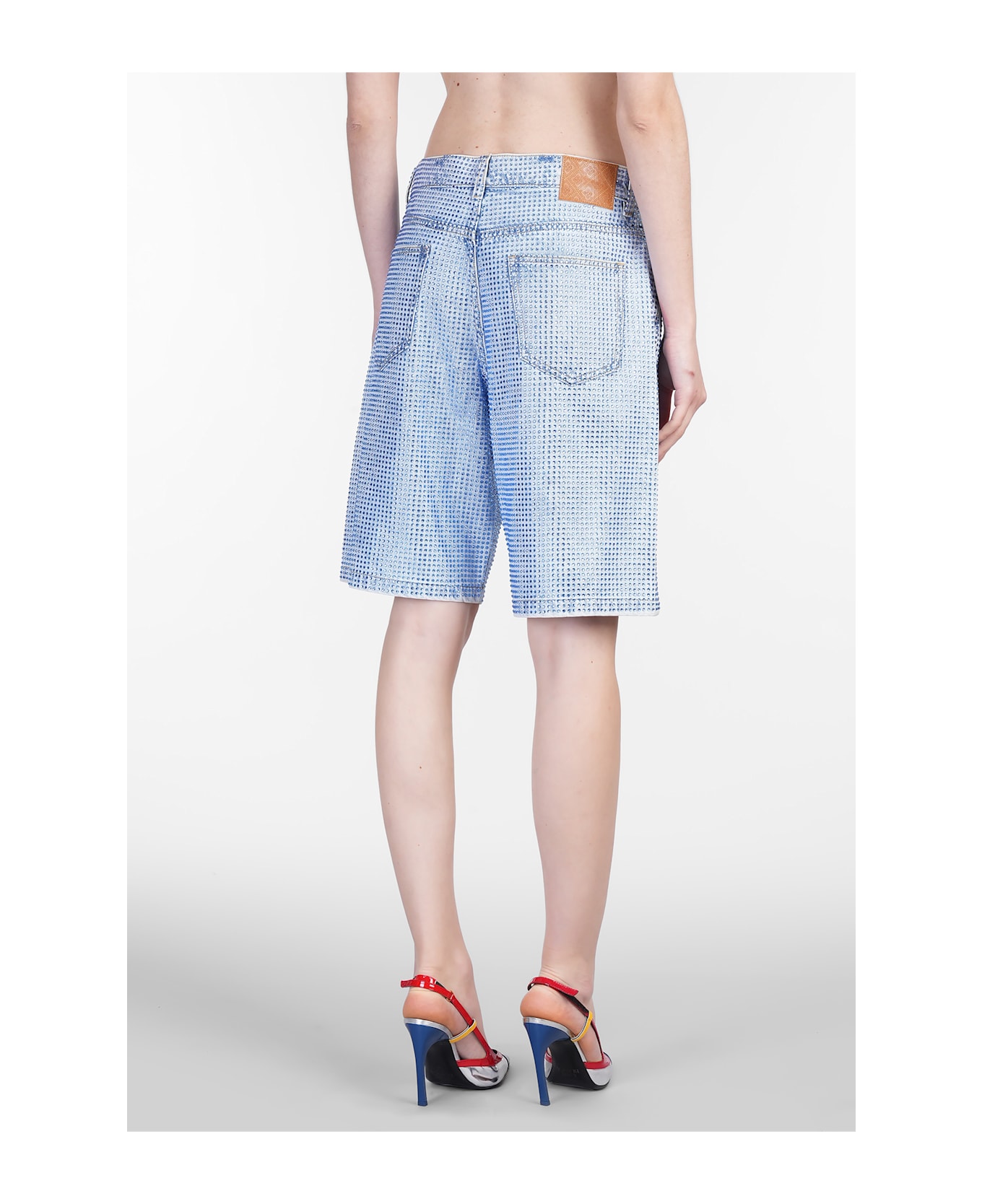 Casablanca Shorts In Blue Denim - blue