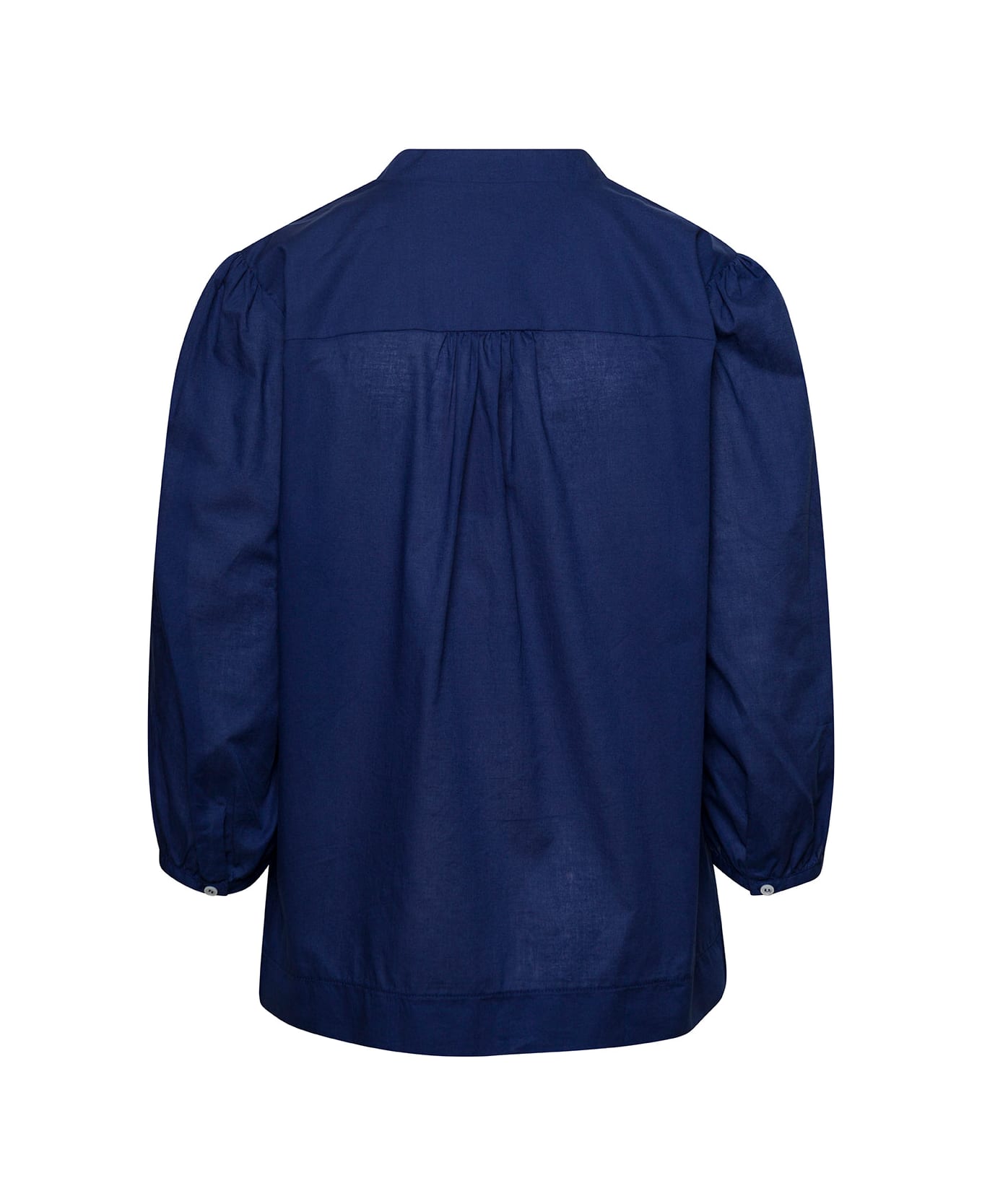 A.P.C. Teresa Blouse With Three-quarter Sleeves - Blue Fonce ブラウス