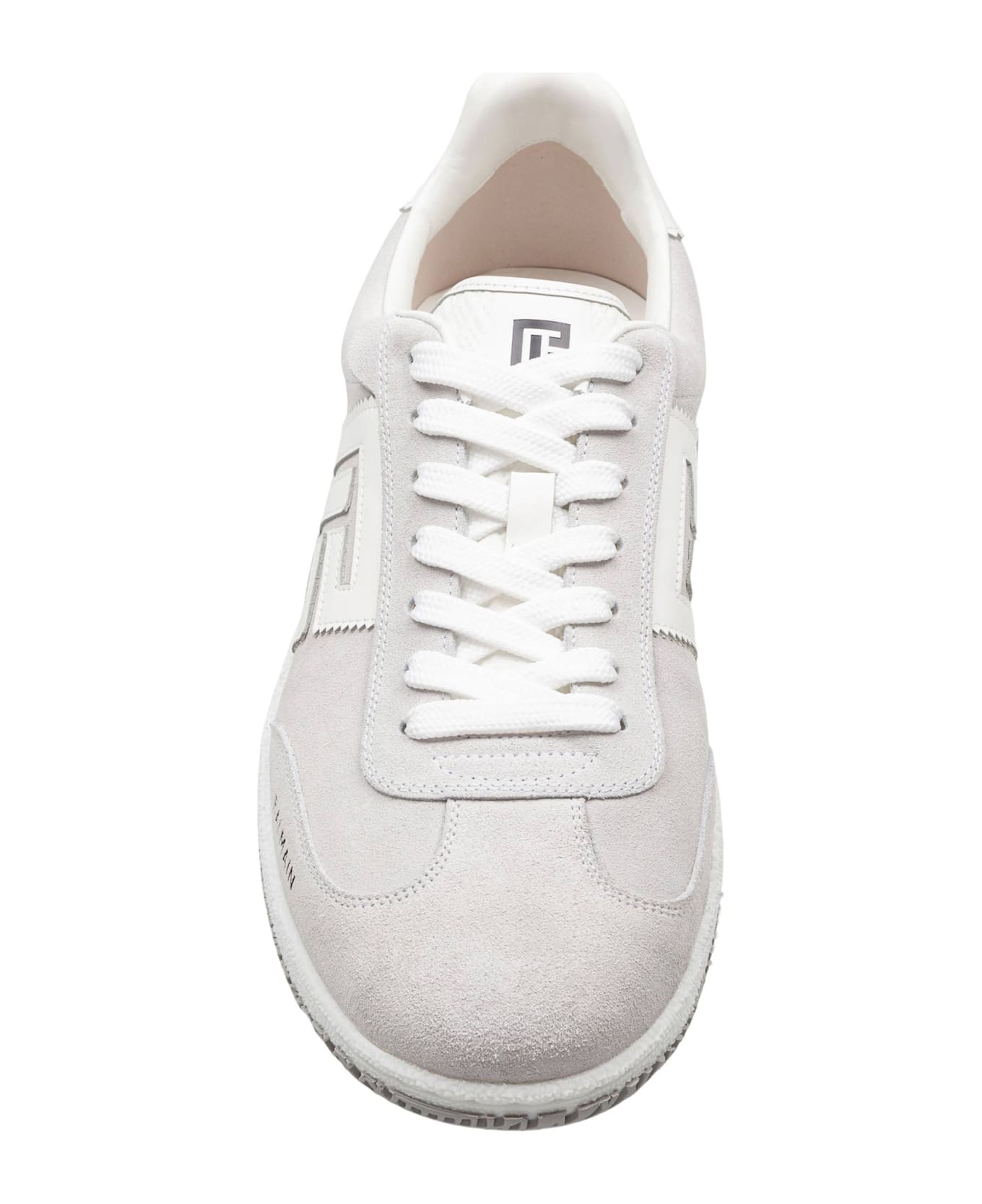 Balmain Swan Sneakers In White Suede - WHITE