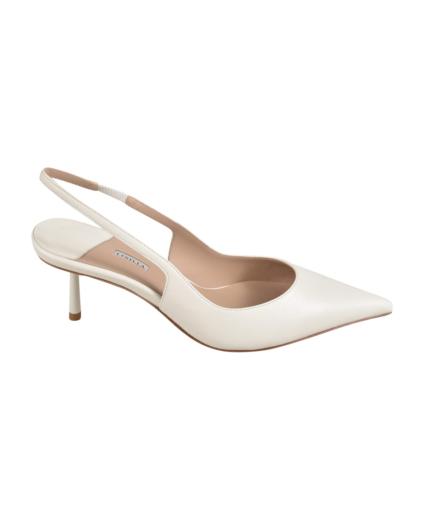 Le Silla Back Strap Pumps - White