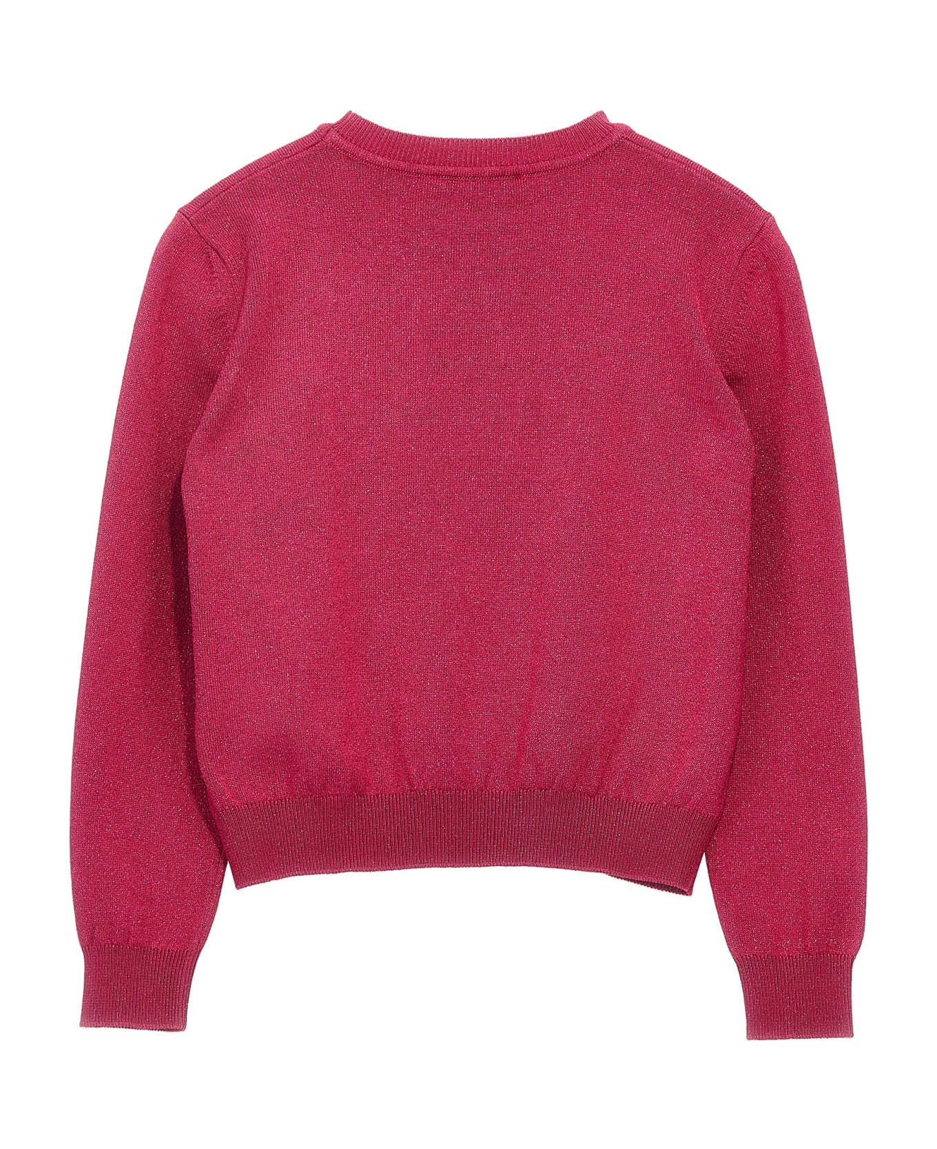 Young Versace Logo Embroidery Sweater - Fuxia Lurex