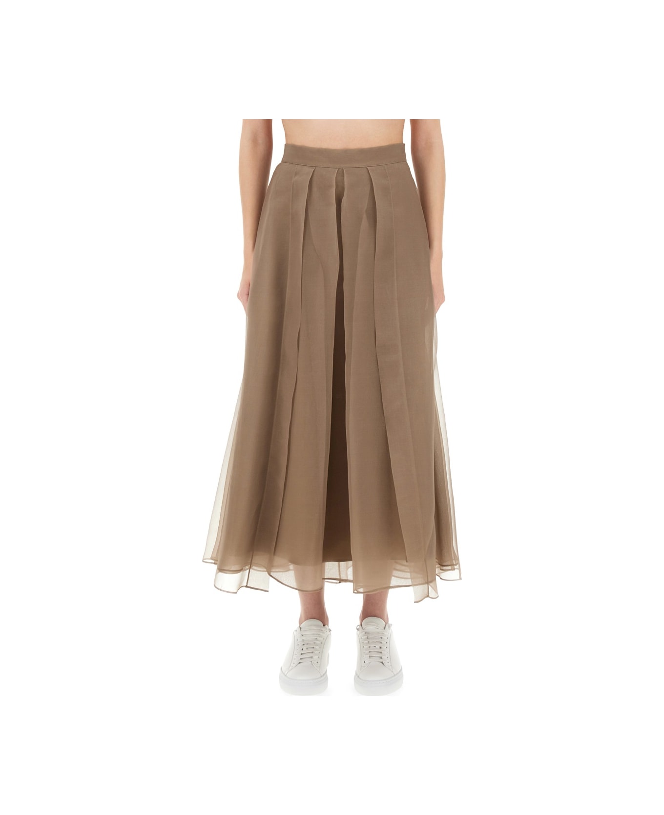 Brunello Cucinelli "paneled Circle" Skirt - BEIGE スカート