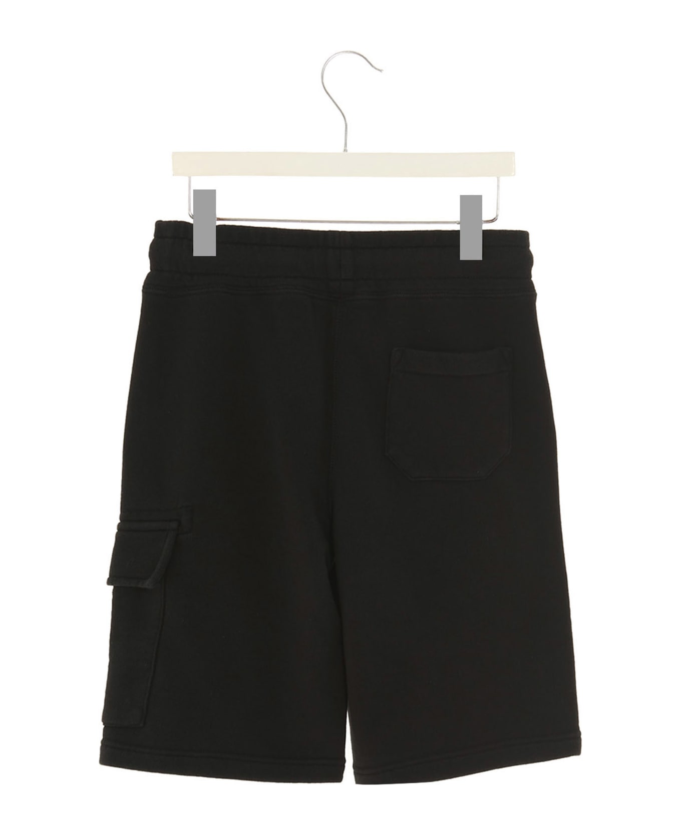 C.P. Company 'cargo Basic Fleece' Bermuda Shorts - Black  