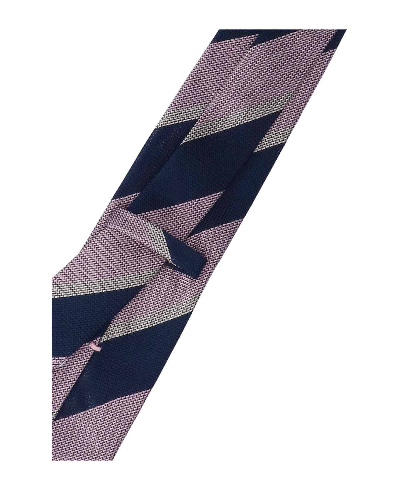 Cesare Attolini Striped Silk Tie - Pink