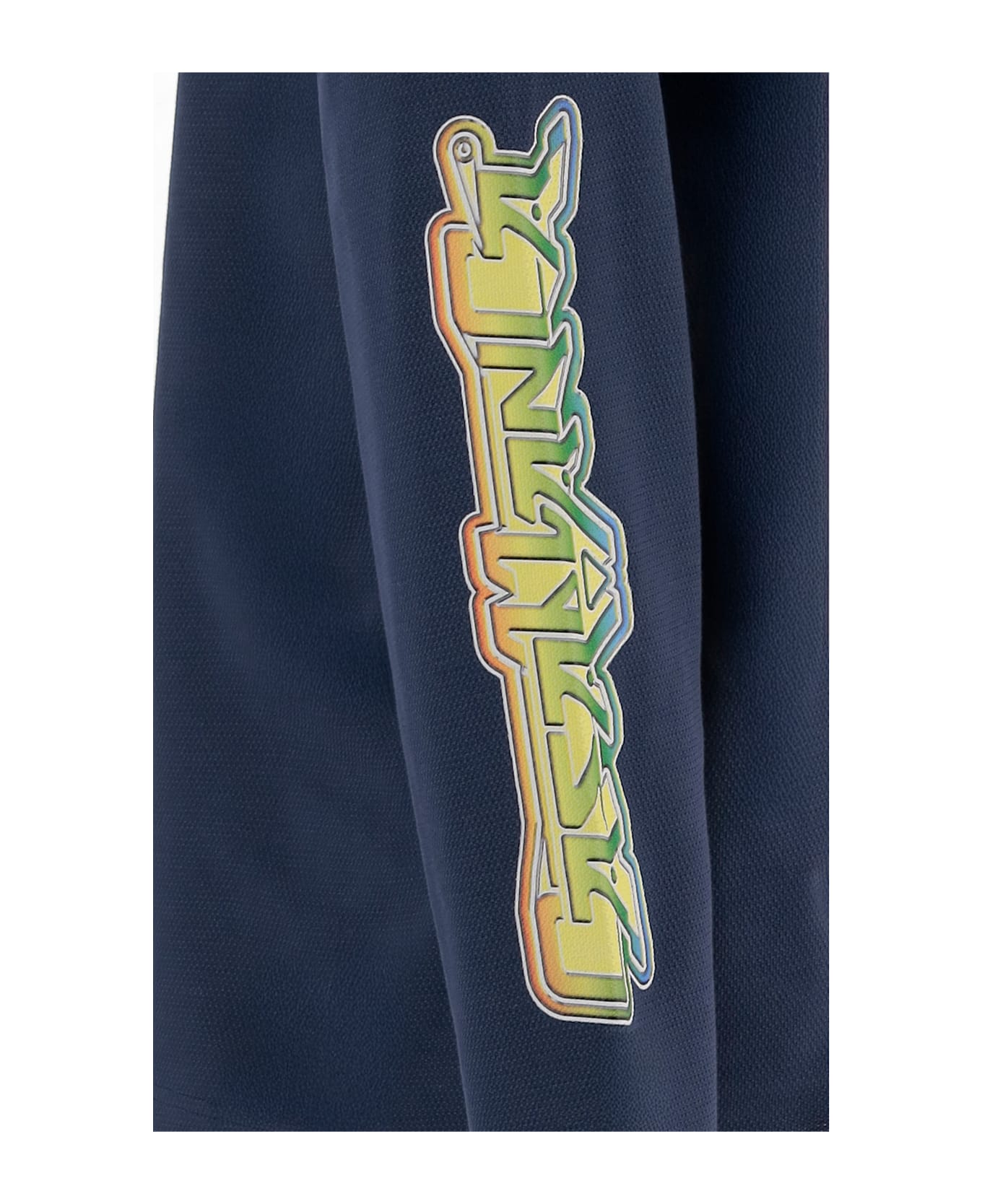 Casablanca Cotton Sweatshirt With Logo - Blue