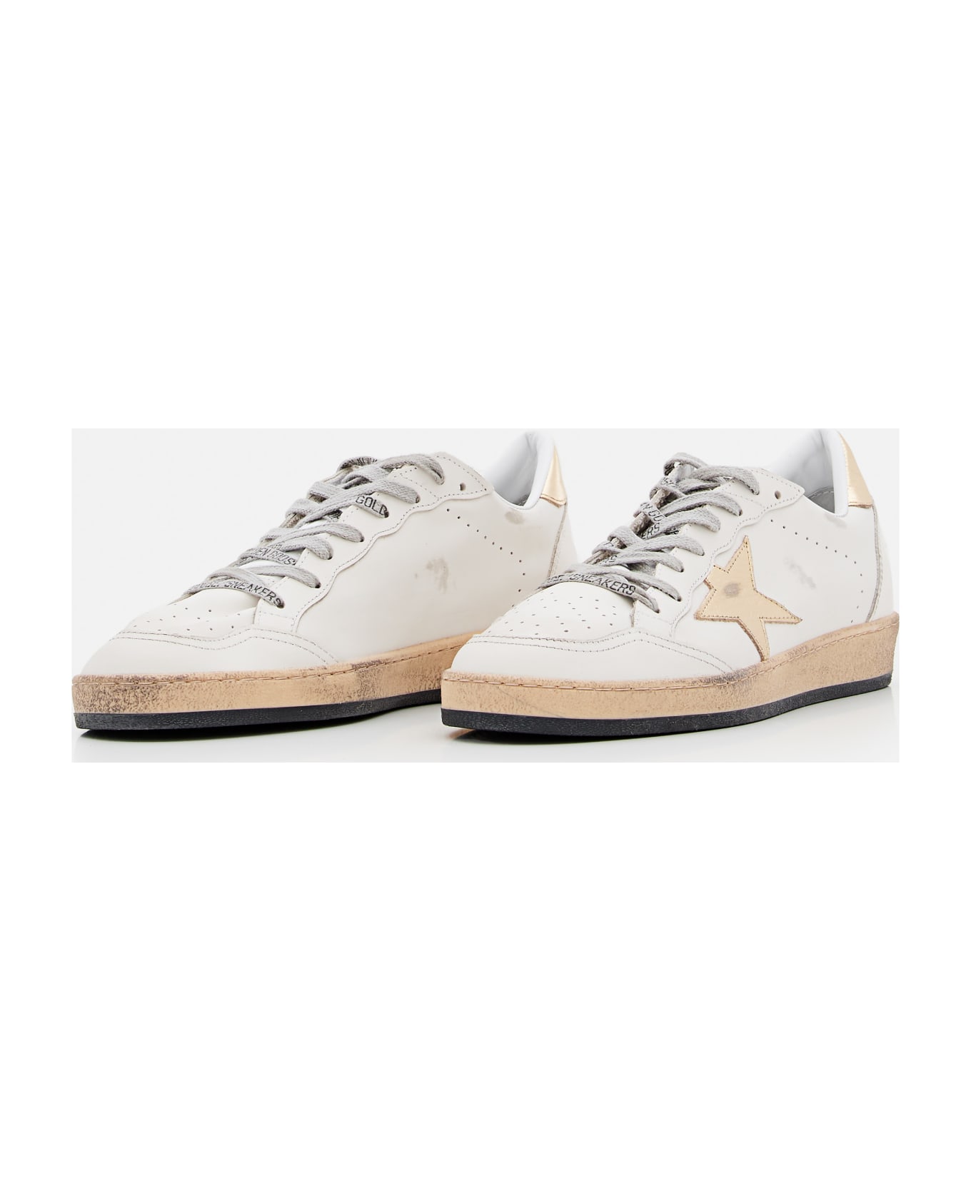 Golden Goose Ballstar Leather Sneakers - White