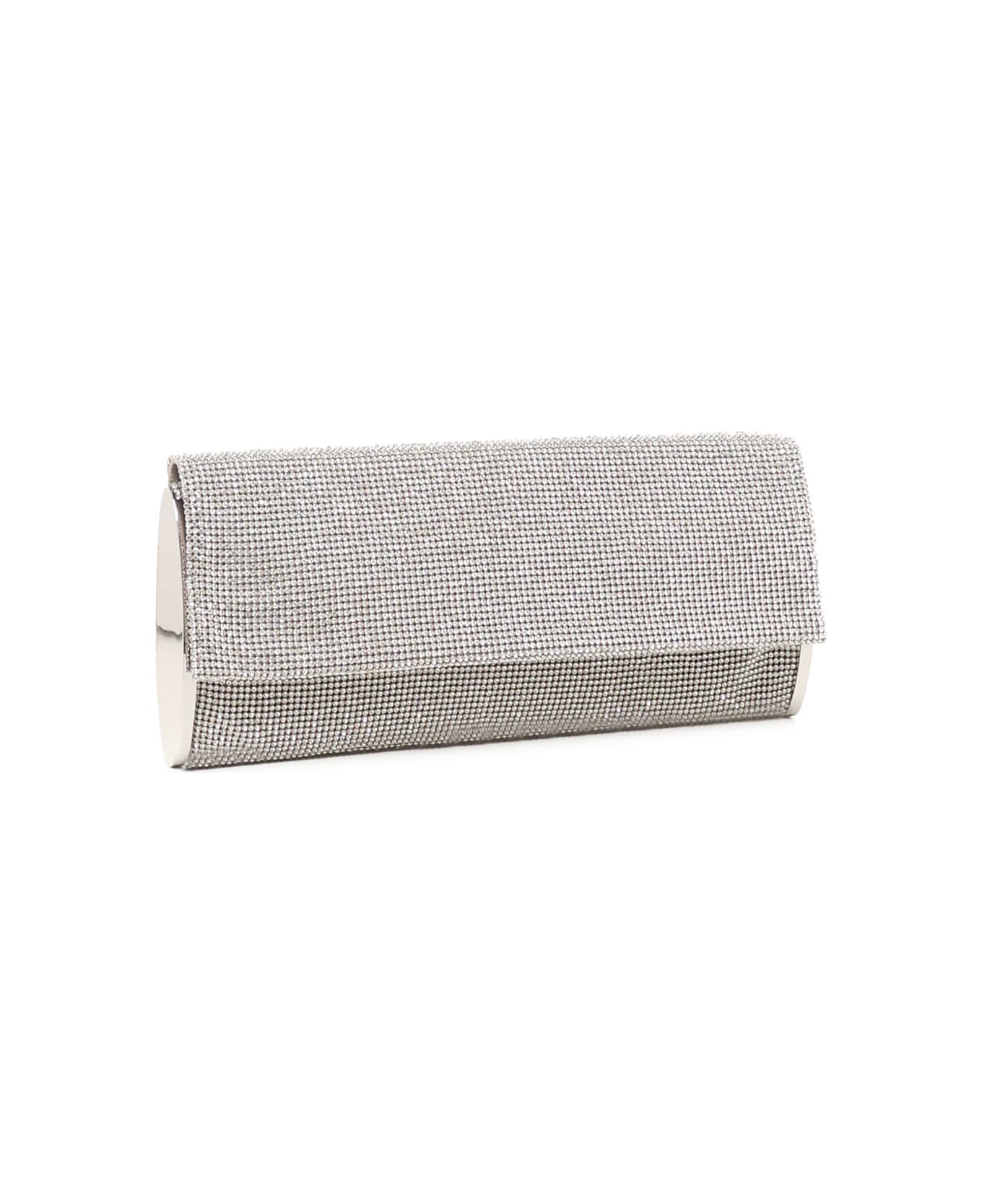 Benedetta Bruzziches Clutch Kate - CRYSTAL ON SILVER