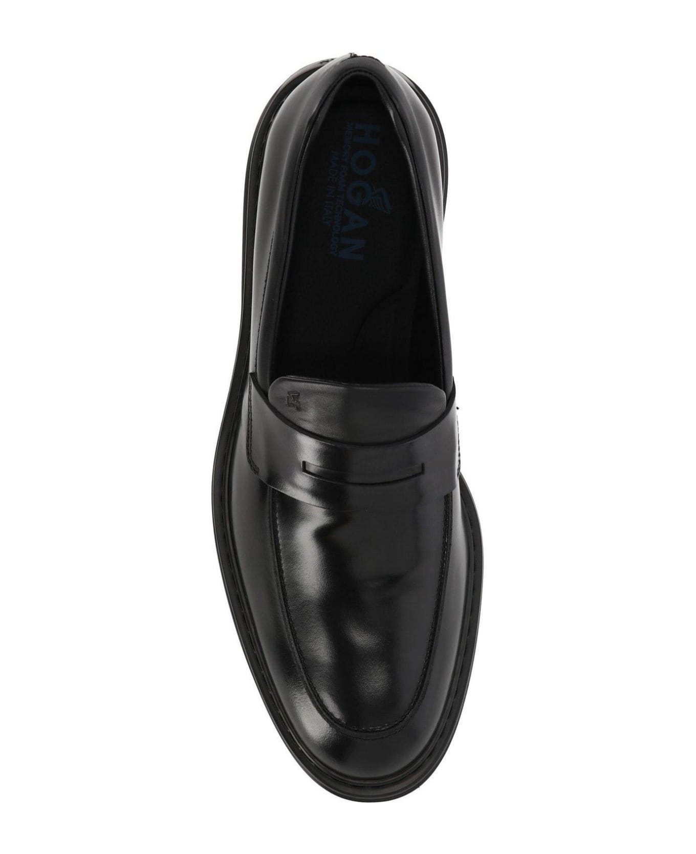 Hogan H576 Slip-on Loafers - Black