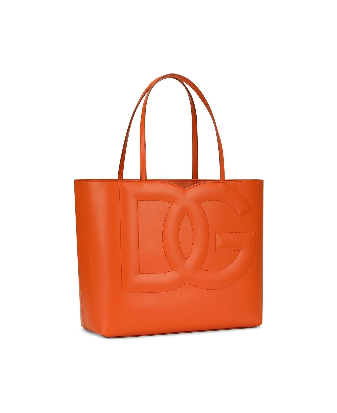 Dolce 
Gabbana Dg Logo Medium Shopping Bag - Orange