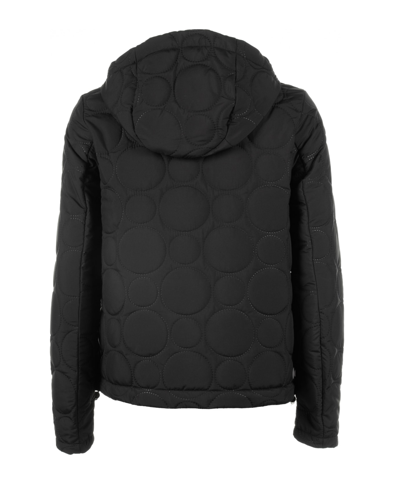 Colmar Jacket With Hood And Circular Quilting - NERO