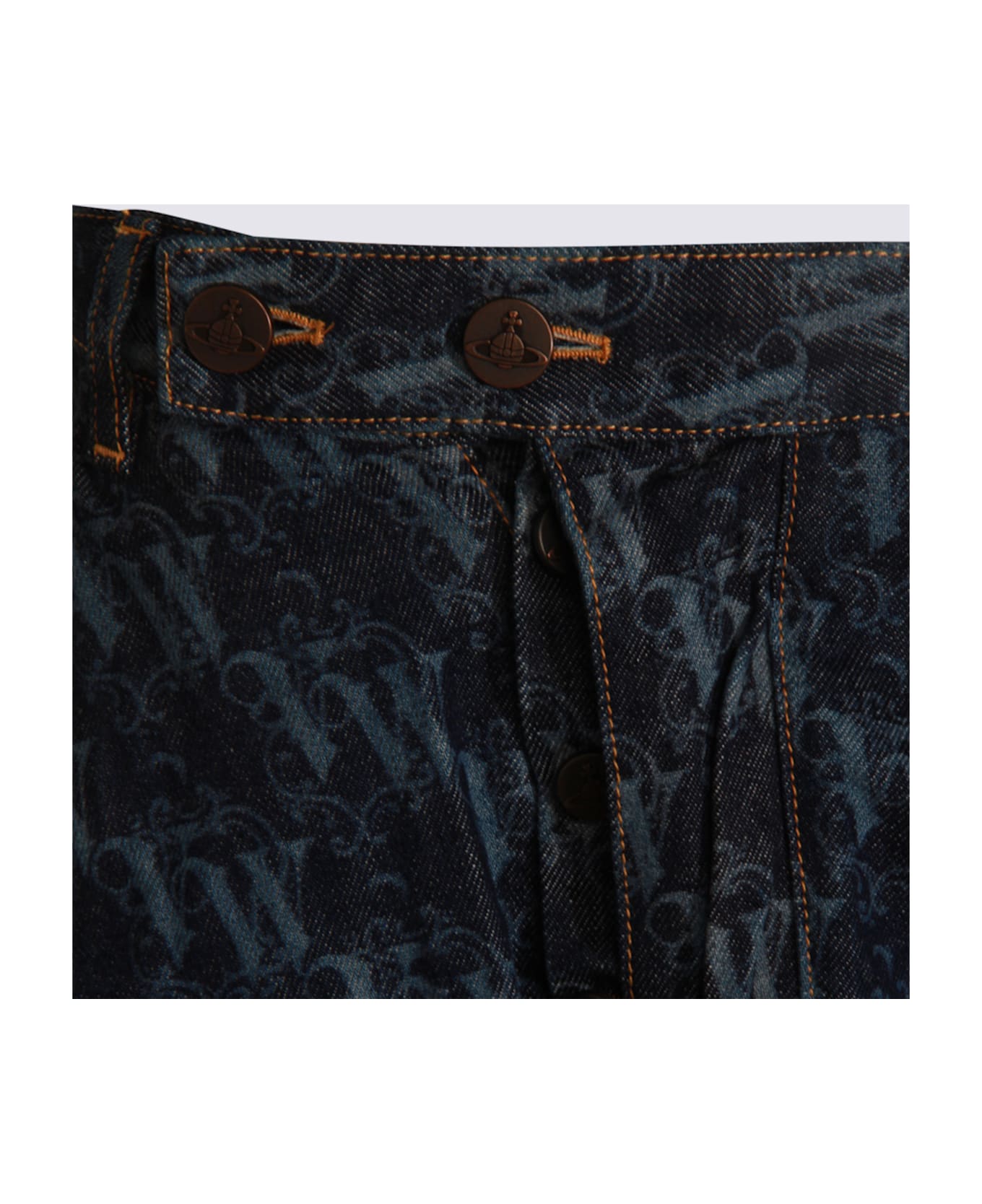 Vivienne Westwood Dark Blue Cotton Denim Jeans - VW FRAME