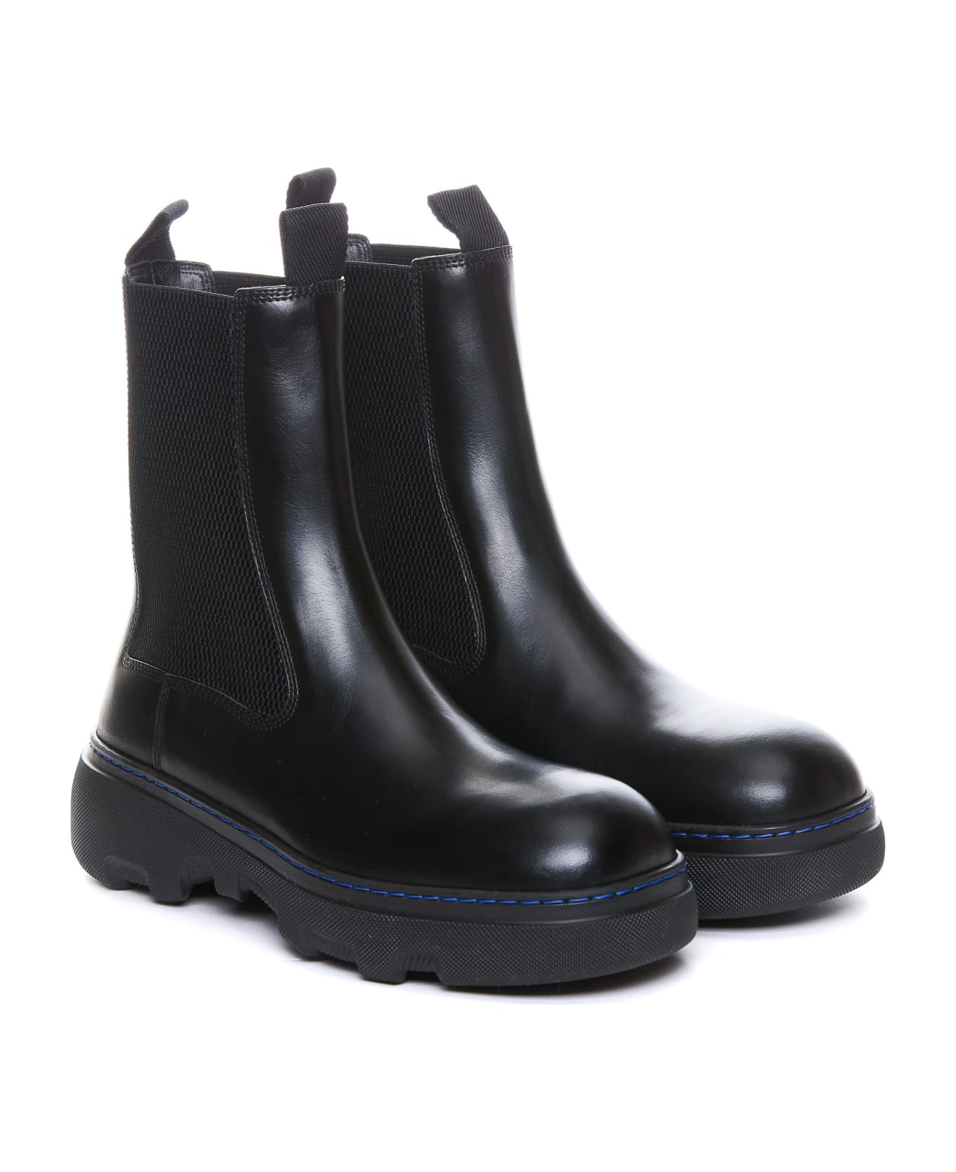 Burberry Leather Ankle Boots - Black