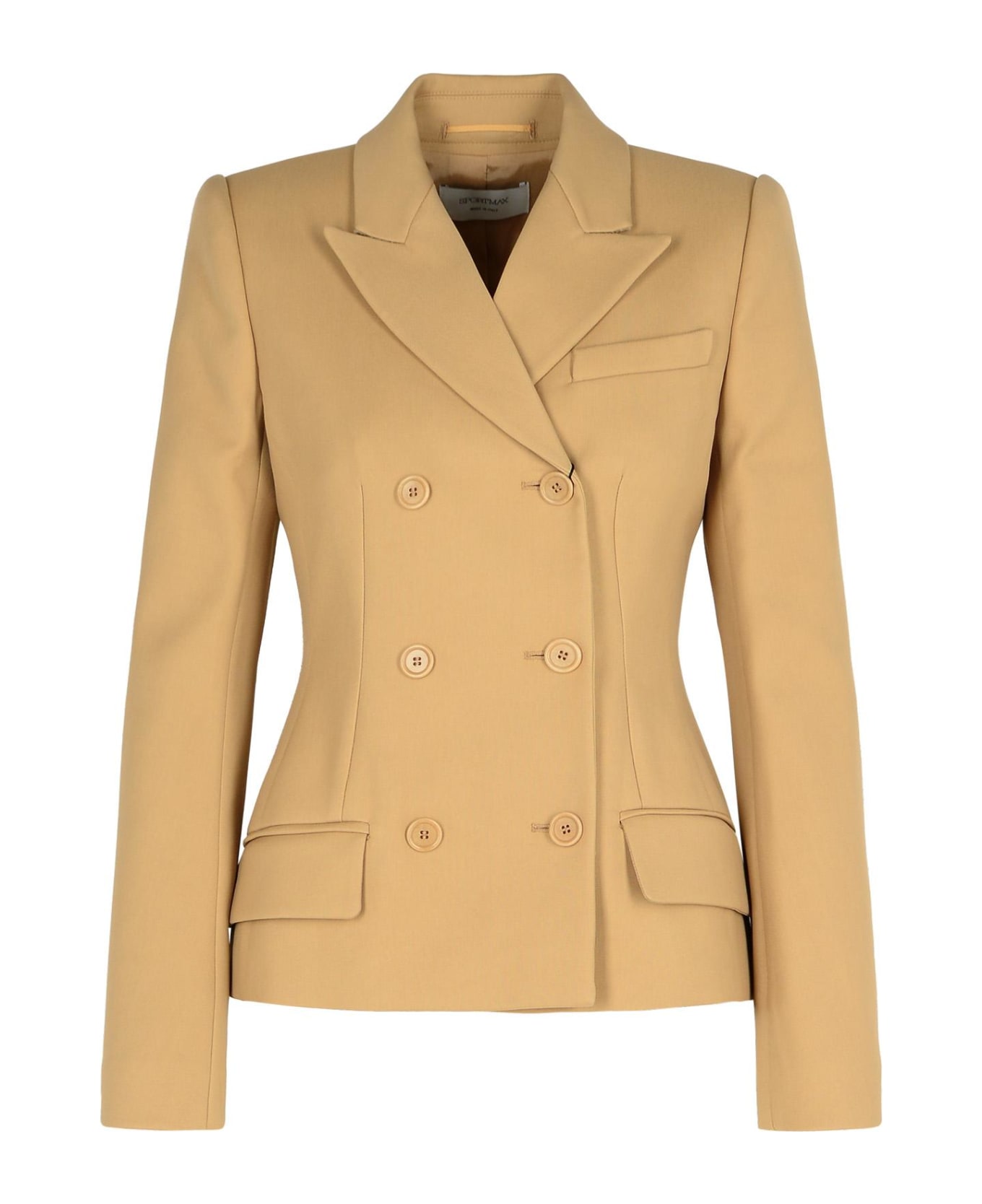 SportMax 'cablo' Beige Cotton Blend Blazer - Beige