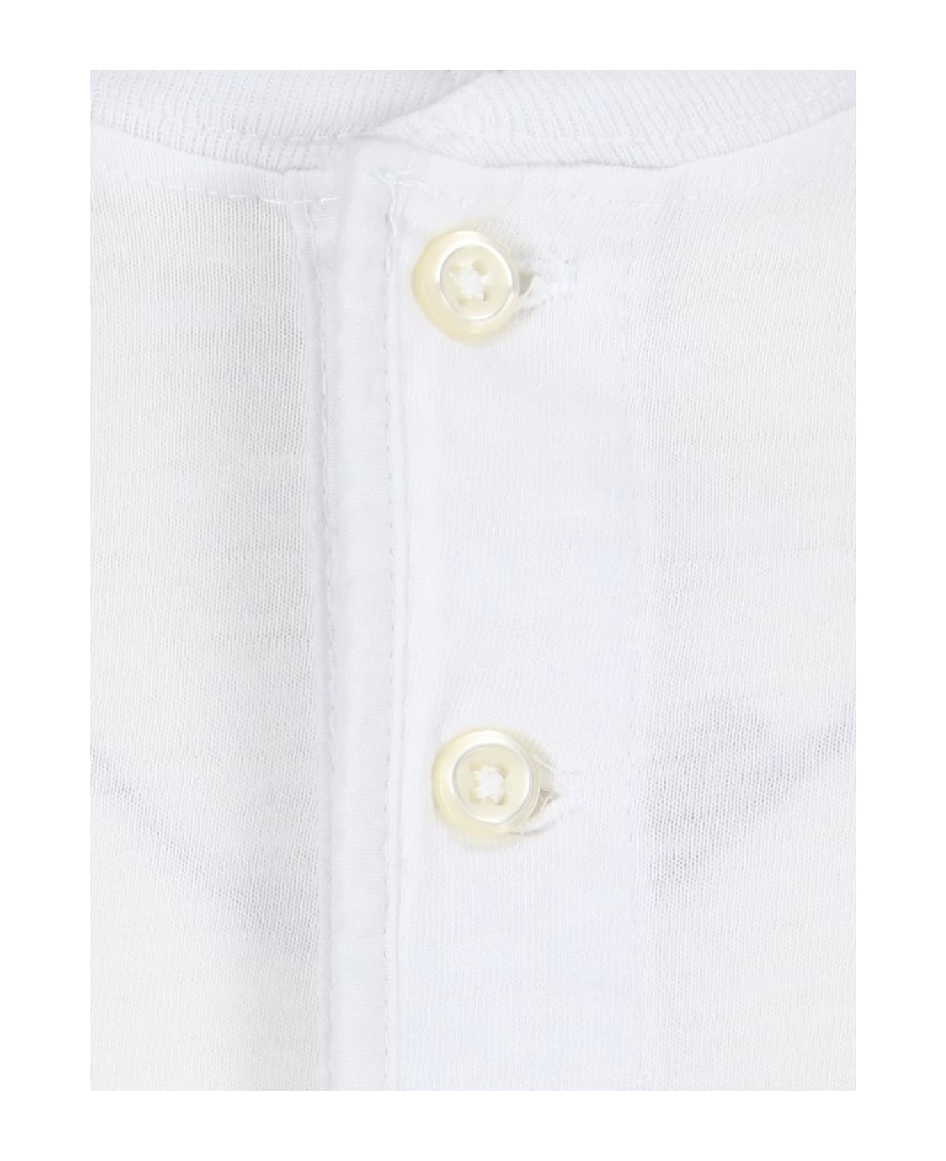 Ralph Lauren Logo Buttons T-shirt - white シャツ