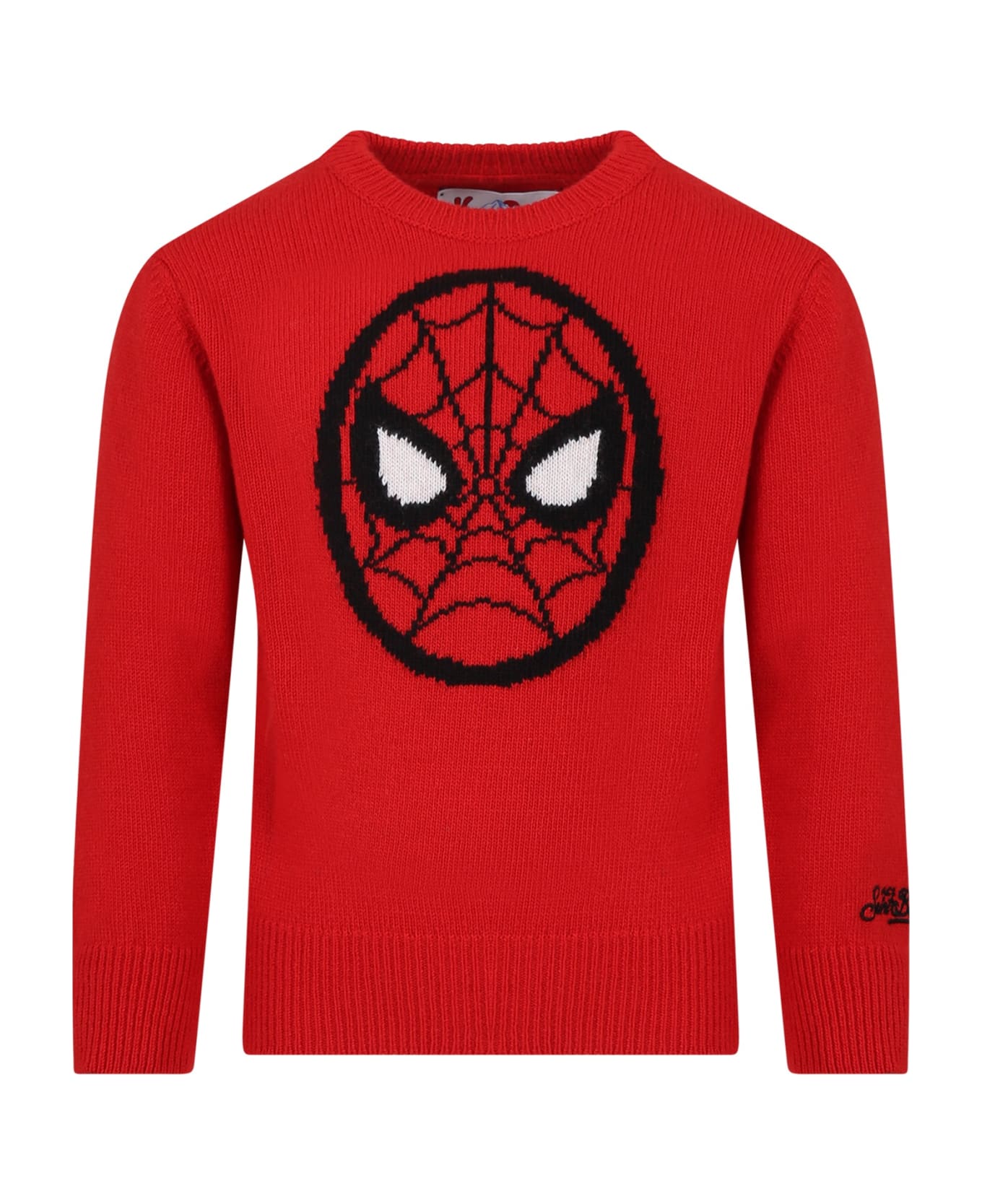 MC2 Saint Barth Red Sweater For Boy With Spiderman - Red